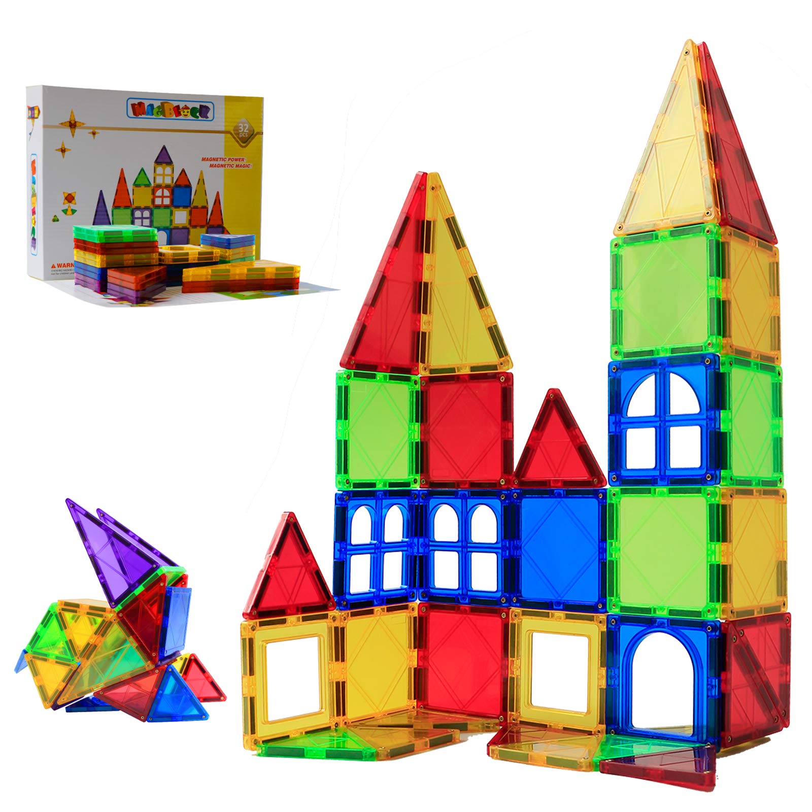 Foto 6 pulgar | Bloques Magnéticos Magblock Para Niños De Más De 3 Años Con 32 Piezas - Venta Internacional.