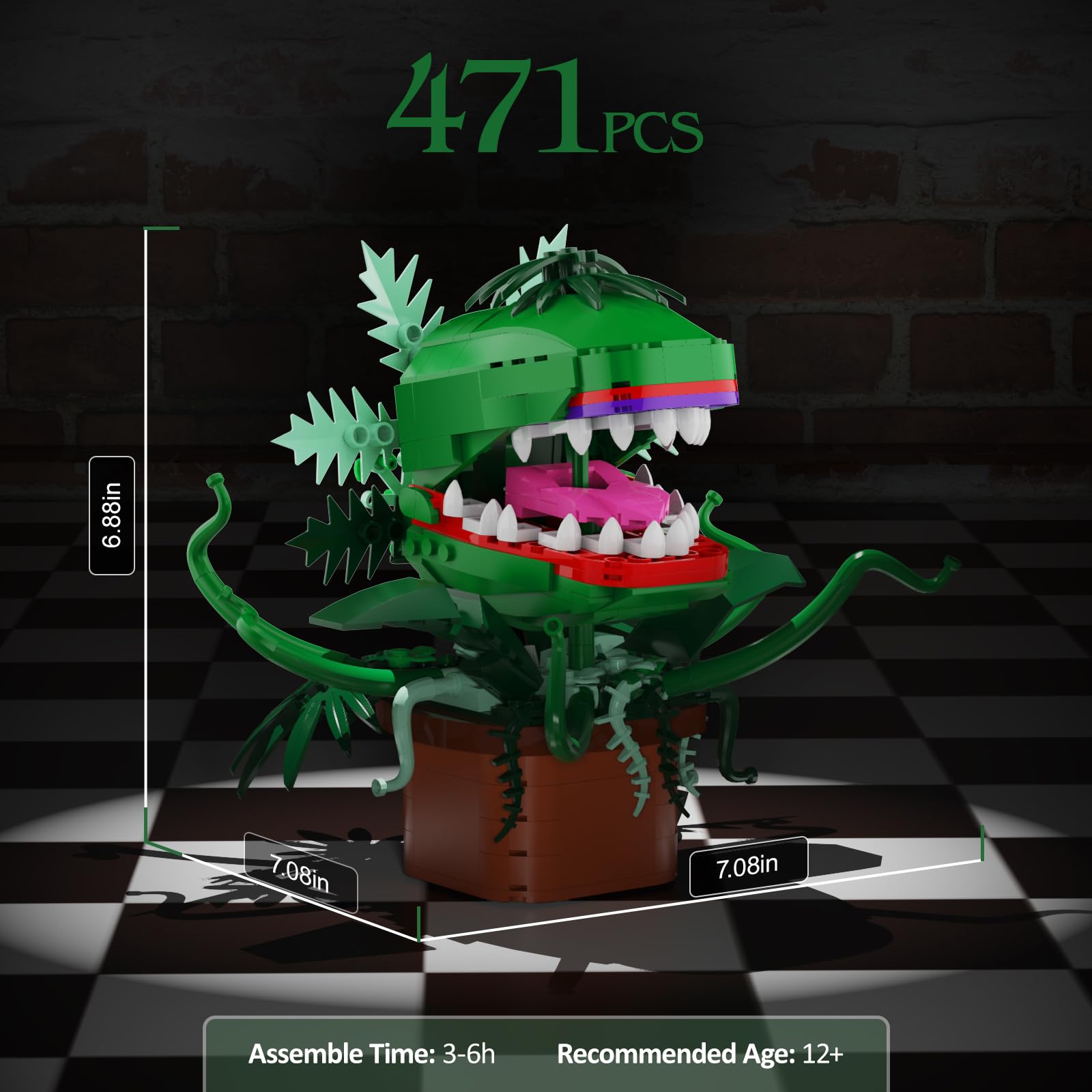 Foto 5 pulgar | Kit De Construcción Millionspring Audrey Ii Piranha Plant 457 Piezas - Venta Internacional.