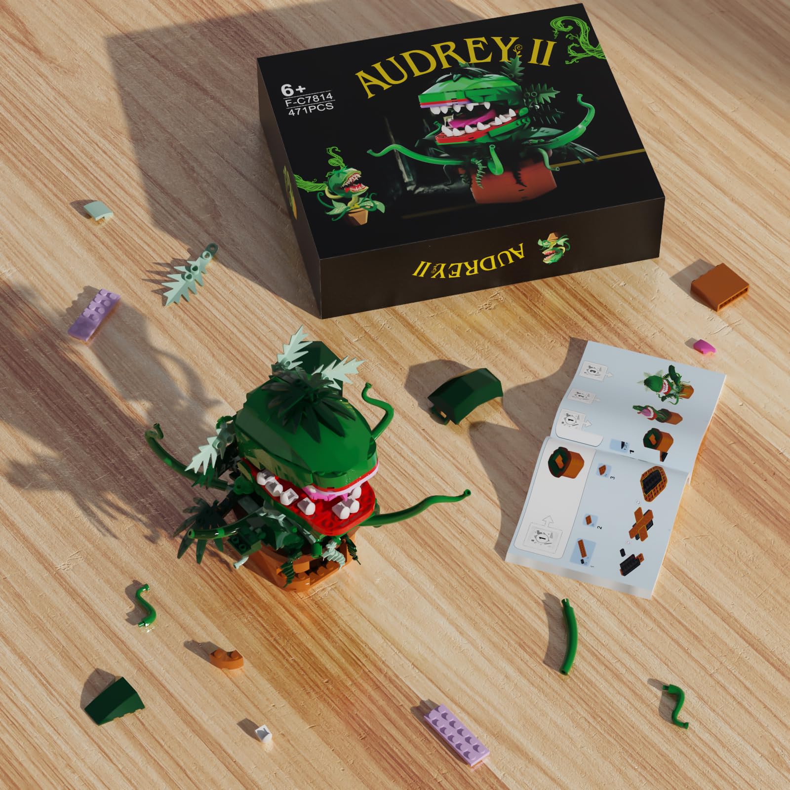 Foto 6 | Kit De Construcción Millionspring Audrey Ii Piranha Plant 457 Piezas - Venta Internacional.