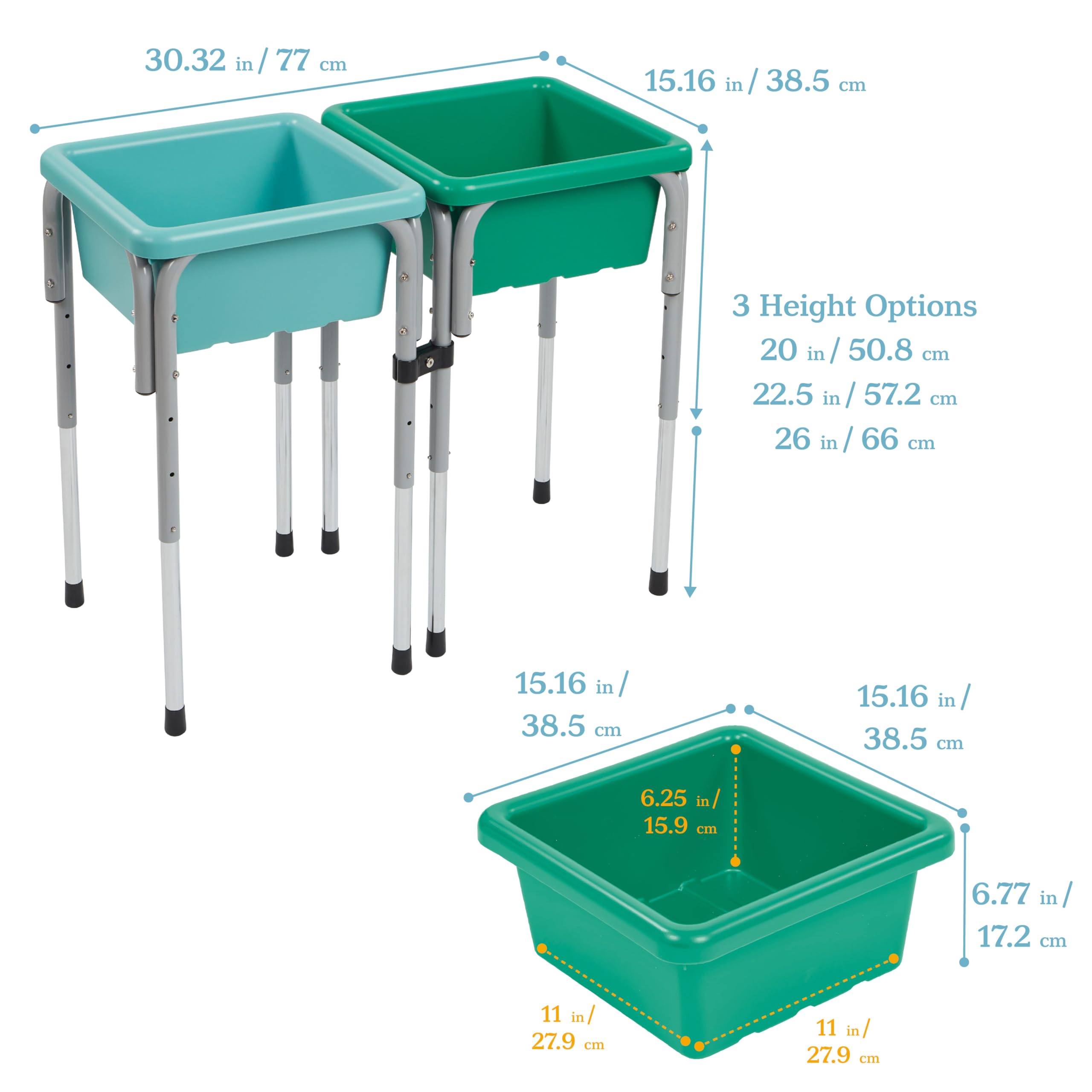 Foto 2 | Mesa De Juego Ajustable Con Arena Y Agua Ecr4kids De 2 Estaciones - Venta Internacional.