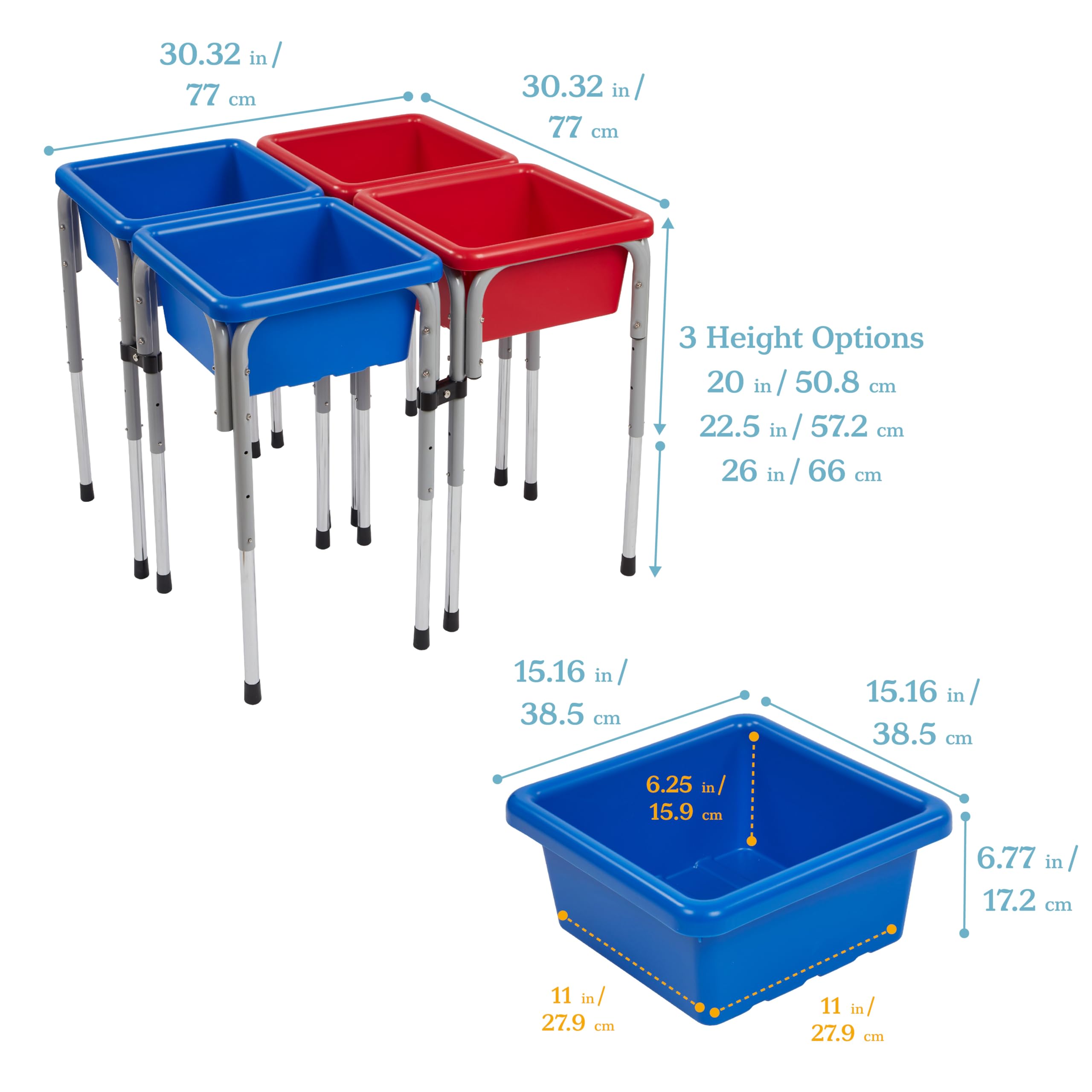 Foto 3 pulgar | Mesa De Juego Ajustable Con Arena Y Agua Ecr4kids De 4 Estaciones - Venta Internacional.