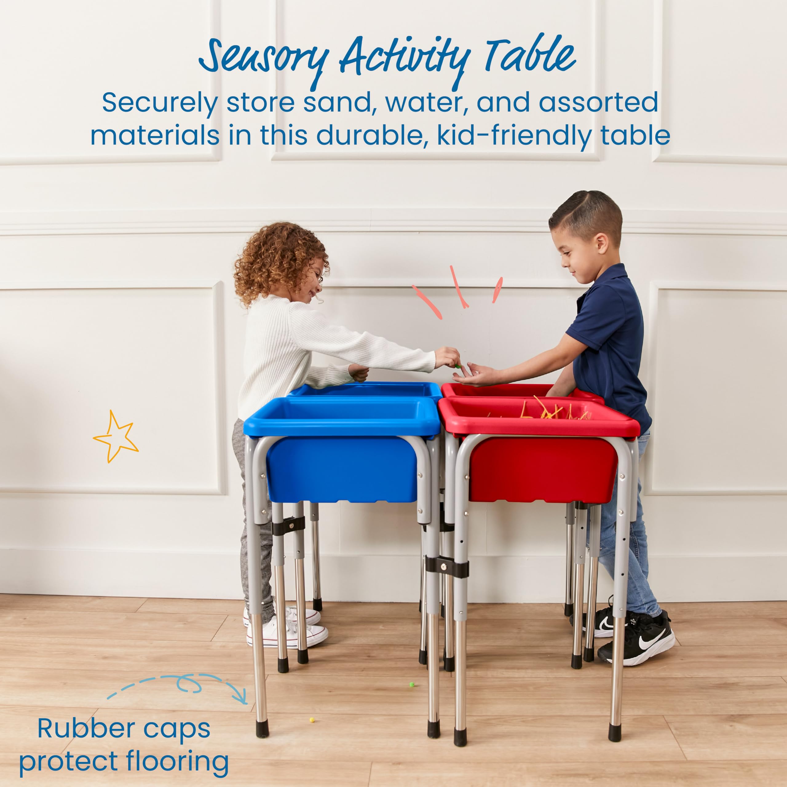 Foto 3 | Mesa De Juego Ajustable Con Arena Y Agua Ecr4kids De 4 Estaciones - Venta Internacional.