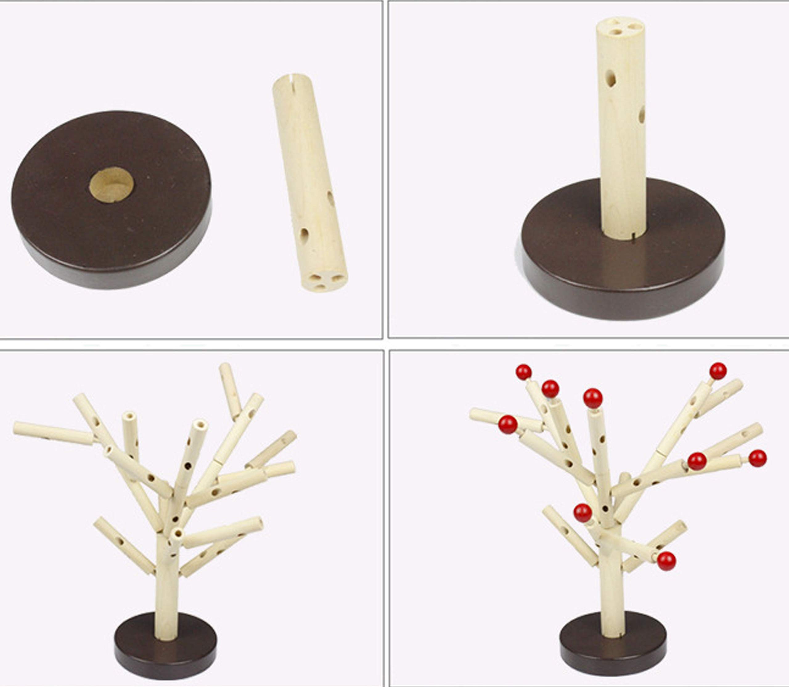 Foto 5 pulgar | Bloques De Construcción De Madera Con Forma De Árbol De Cartón De 3 Años O Más, Color Verde - Venta Internacional.