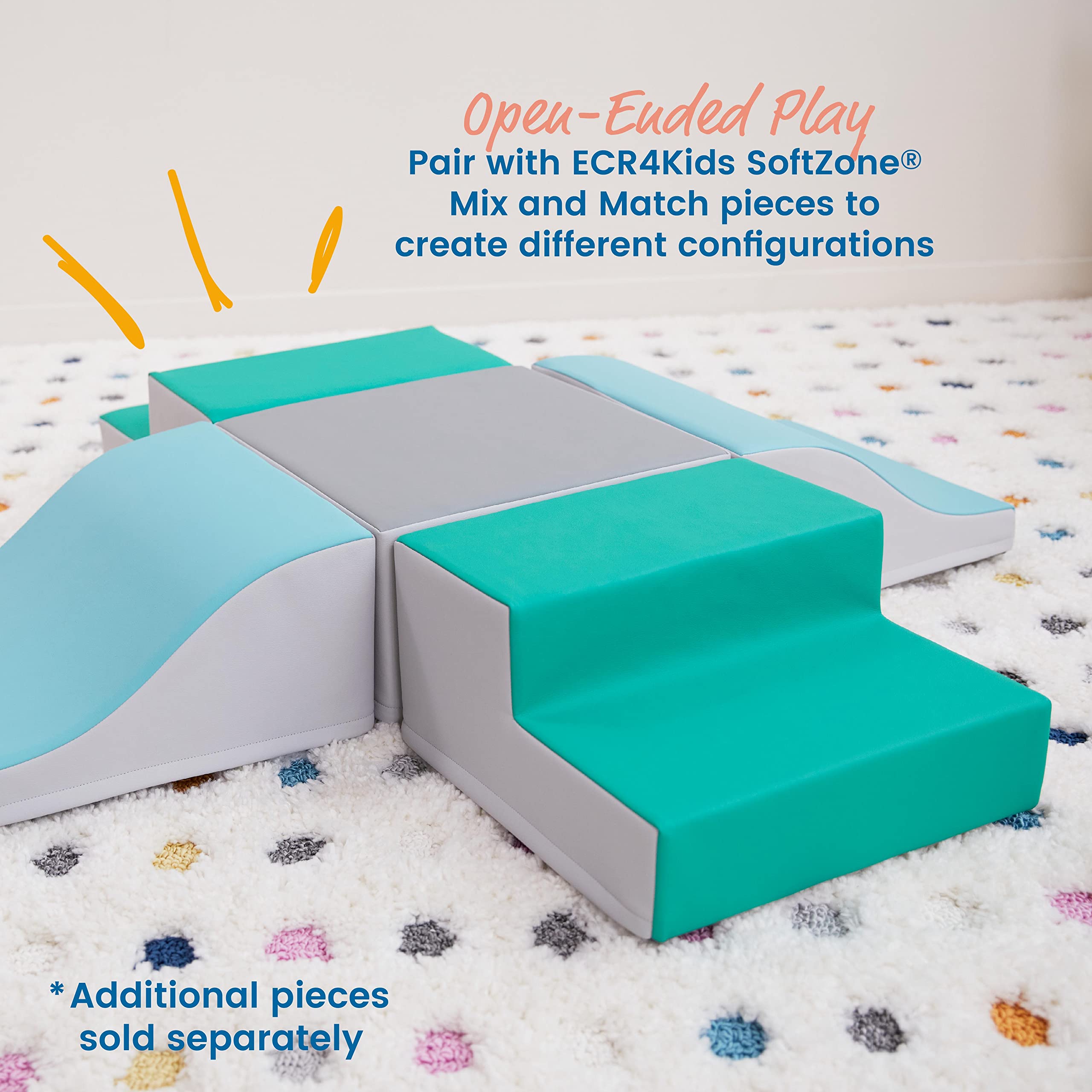 Foto 6 pulgar | Pedestal Playset Ecr4kids Softzone Junior Mix N' Match Gris - Venta Internacional.