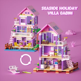Foto 6 | Set De Construcción Jaeuzkjyda Seaside Villa Beach House Para Niñas De 8 A 12 Años - Venta Internacional.
