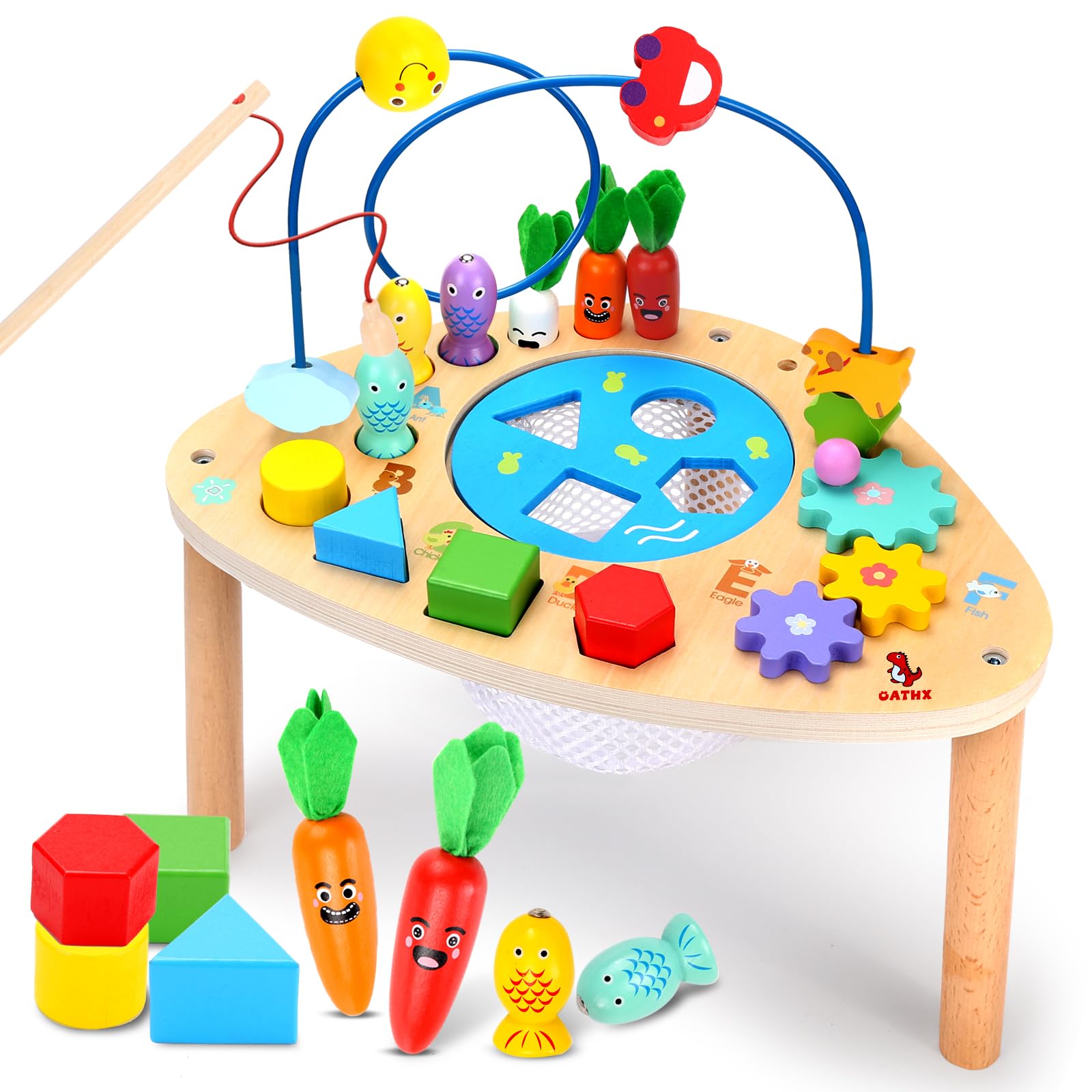 Foto 2 pulgar | Mesa De Actividades Oathx Para Niños De Más De 1 Año Con 6 En 1 Games Wood - Venta Internacional.