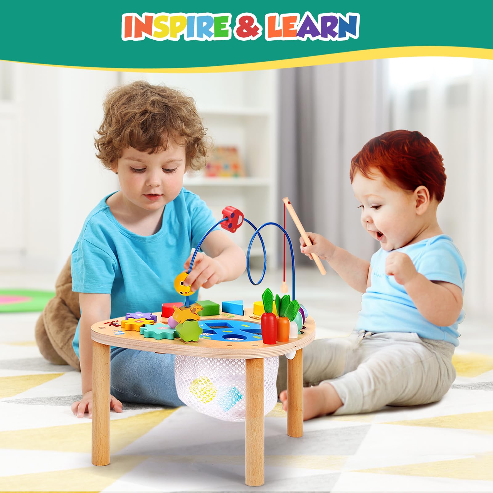 Foto 6 pulgar | Mesa De Actividades Oathx Para Niños De Más De 1 Año Con 6 En 1 Games Wood - Venta Internacional.