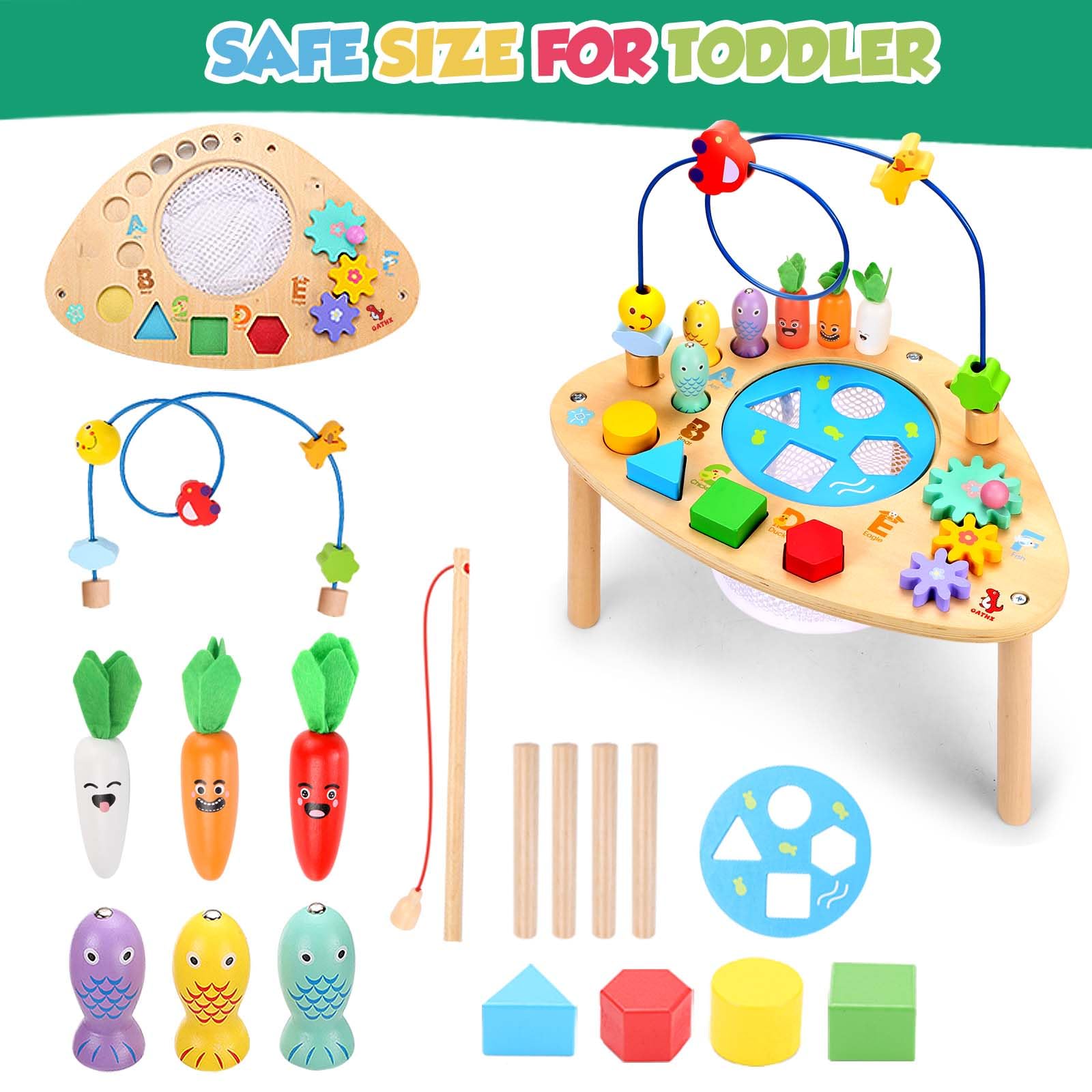 Foto 8 pulgar | Mesa De Actividades Oathx Para Niños De Más De 1 Año Con 6 En 1 Games Wood - Venta Internacional.