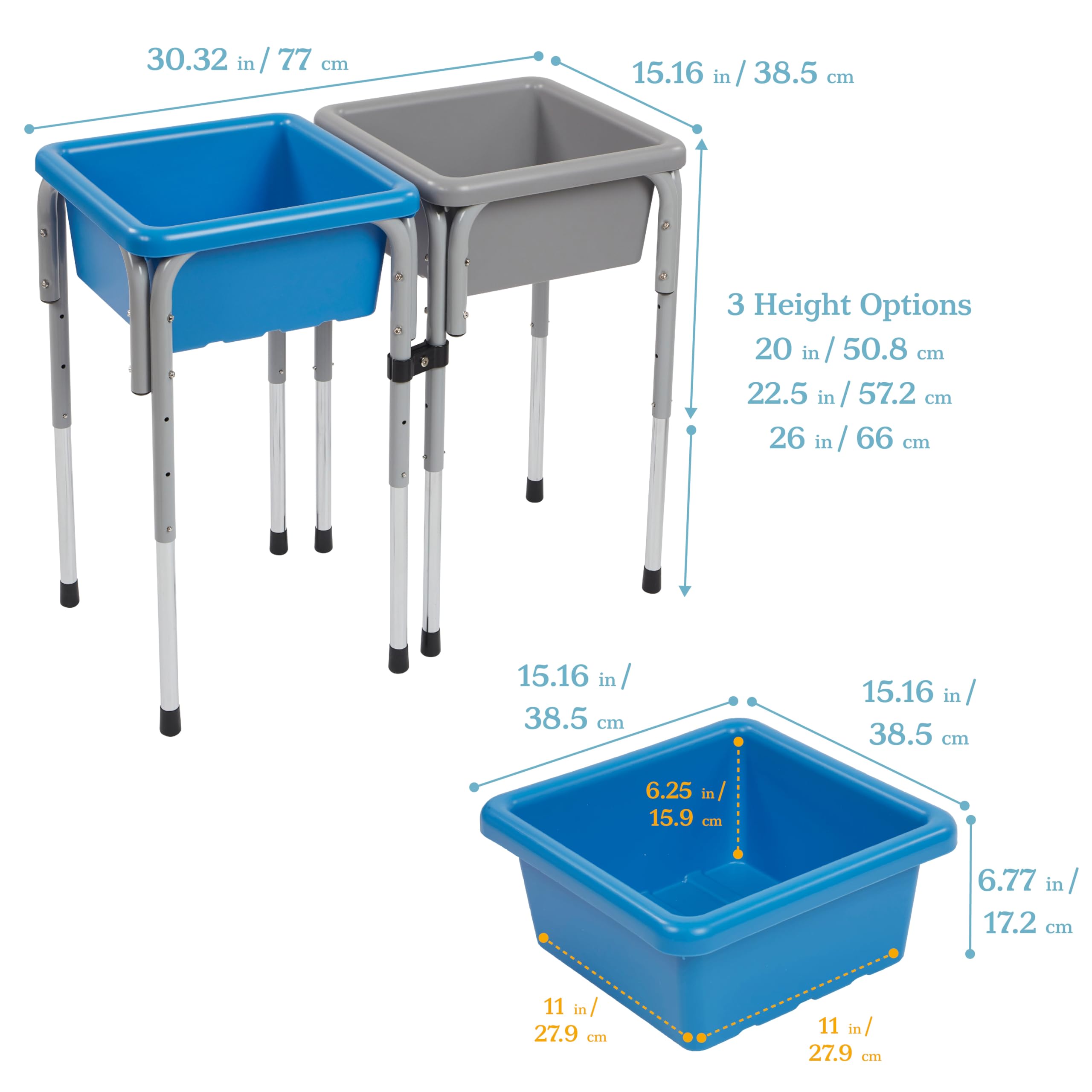 Foto 3 pulgar | Mesa De Juego Ajustable Con Arena Y Agua Ecr4kids, 2 Estaciones, Gris - Venta Internacional.