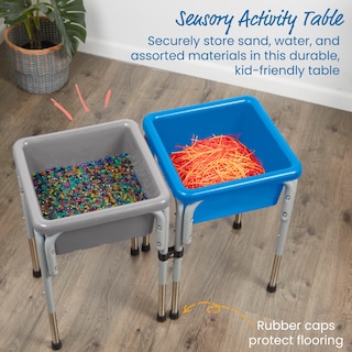 Foto 4 | Mesa De Juego Ajustable Con Arena Y Agua Ecr4kids, 2 Estaciones, Gris - Venta Internacional.