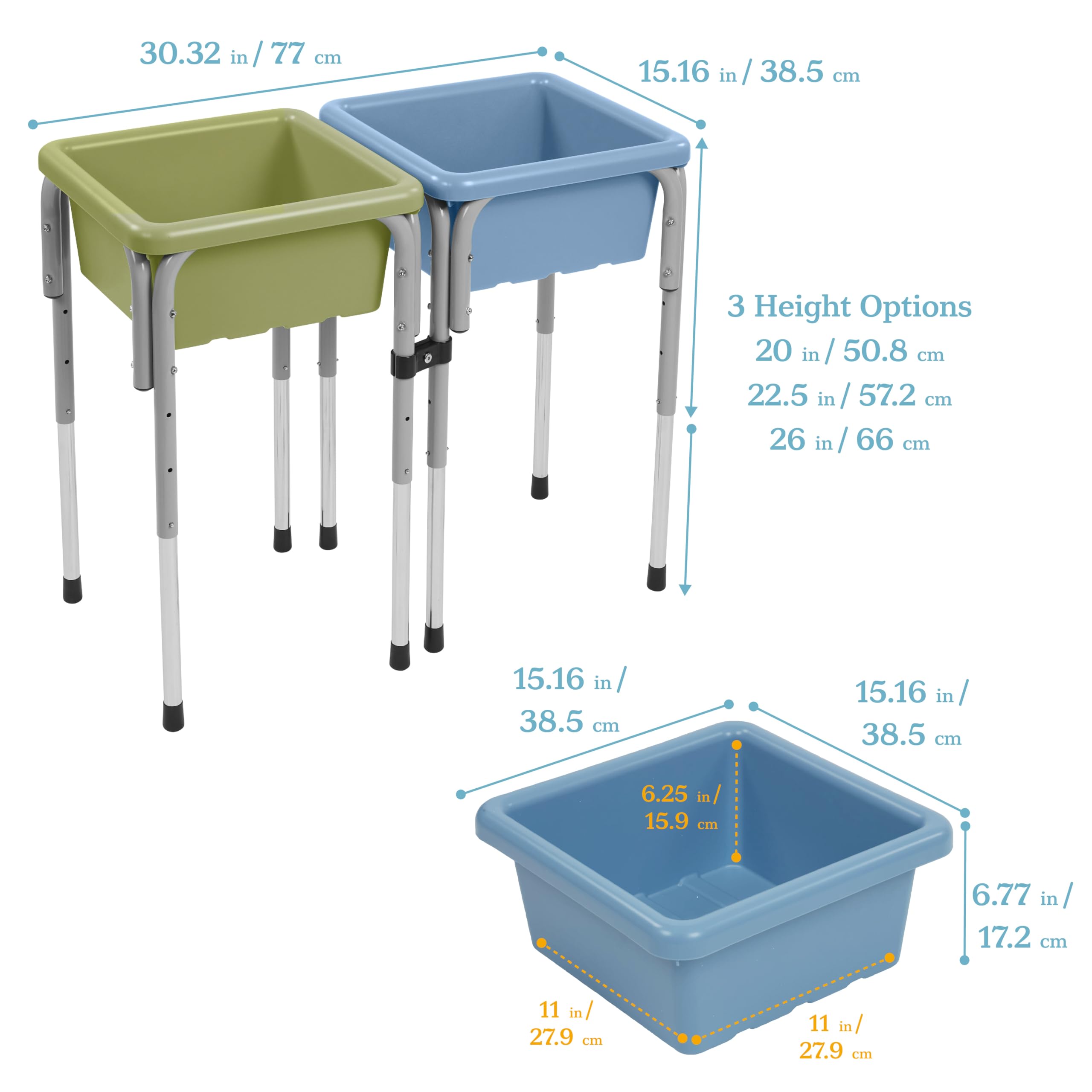 Foto 3 pulgar | Mesa De Juego Ajustable Con Arena Y Agua Ecr4kids De 2 Estaciones - Venta Internacional.