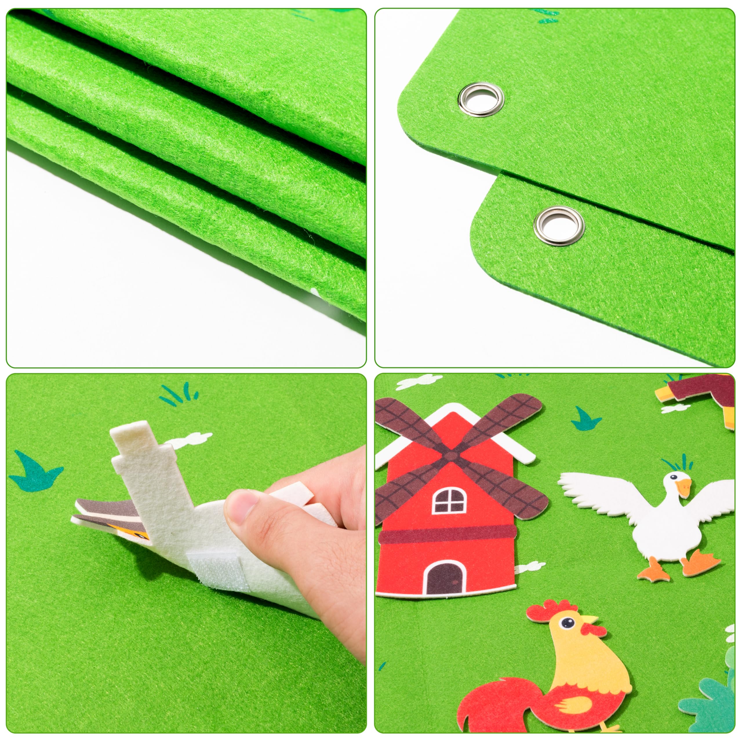 Foto 4 pulgar | Set De Guion Gráfico De Fieltro Watinc Farm Animals, 1 M, 38 Piezas, Regalo Para Niños - Venta Internacional.