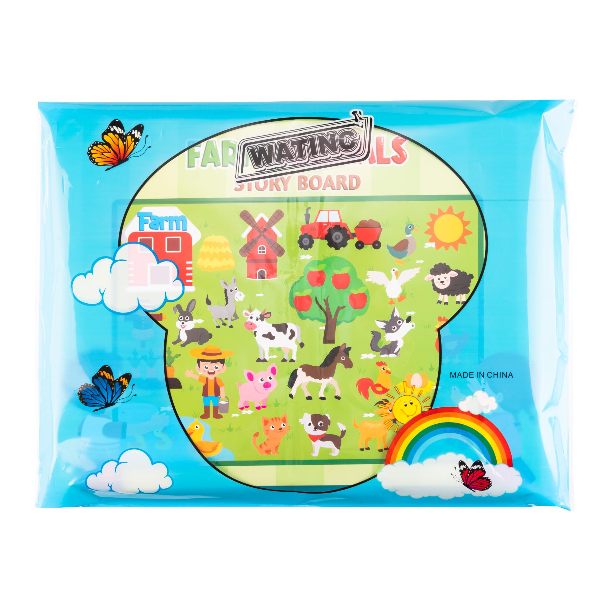 Foto 6 pulgar | Set De Guion Gráfico De Fieltro Watinc Farm Animals, 1 M, 38 Piezas, Regalo Para Niños - Venta Internacional.