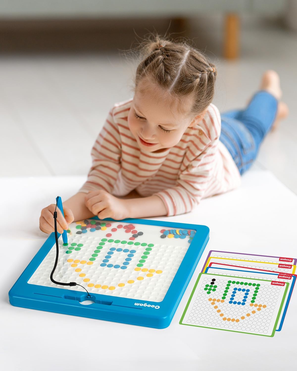 Foto 7 pulgar | Tablero De Dibujo Magnético Coogam, Tamaño Grande, Con Bolígrafo Y Cuentas Con Puntos, De 3 A 6 Años - Venta Inte