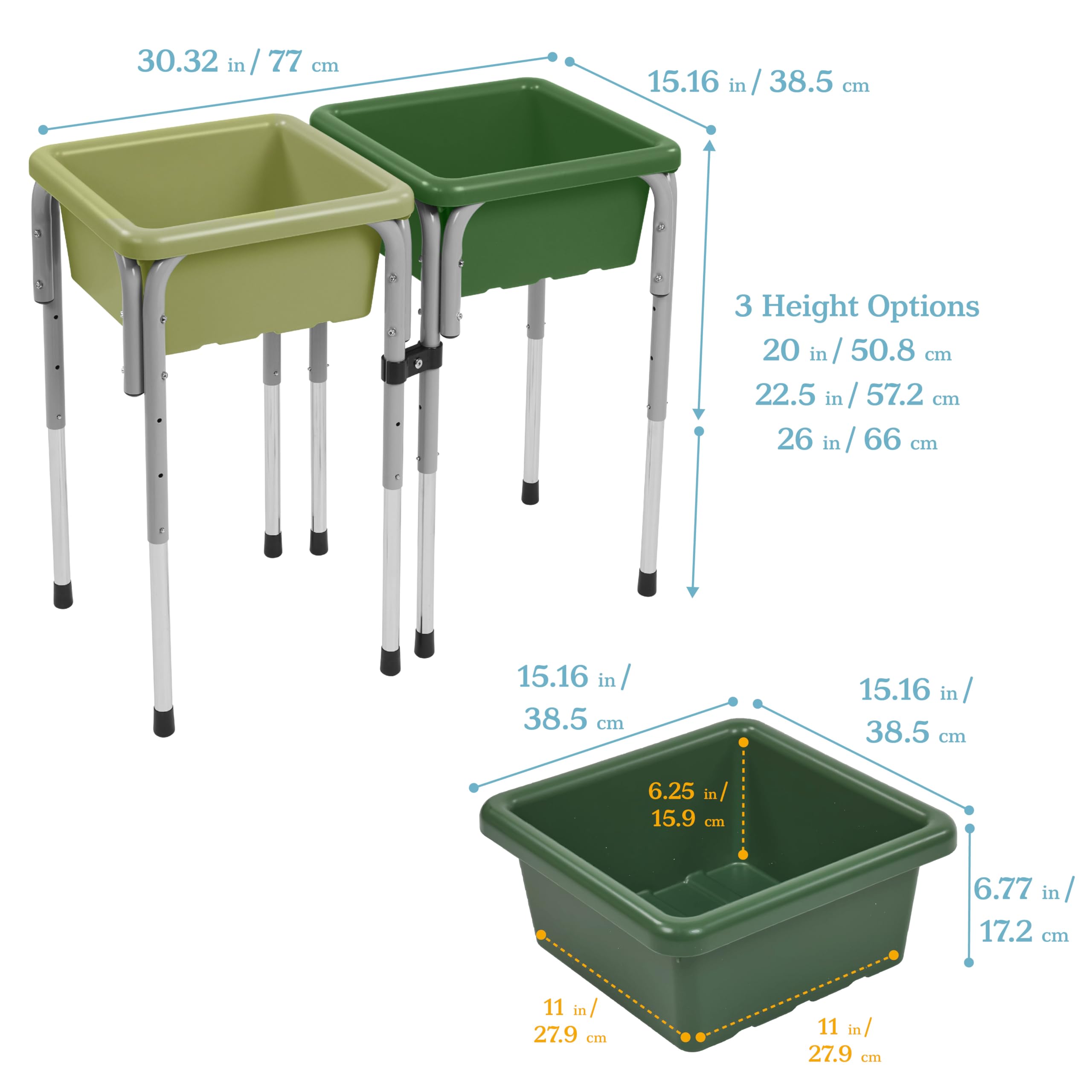Foto 3 pulgar | Mesa De Juego Ecr4kids Con 2 Estaciones Ajustables Para Arena Y Agua - Venta Internacional.