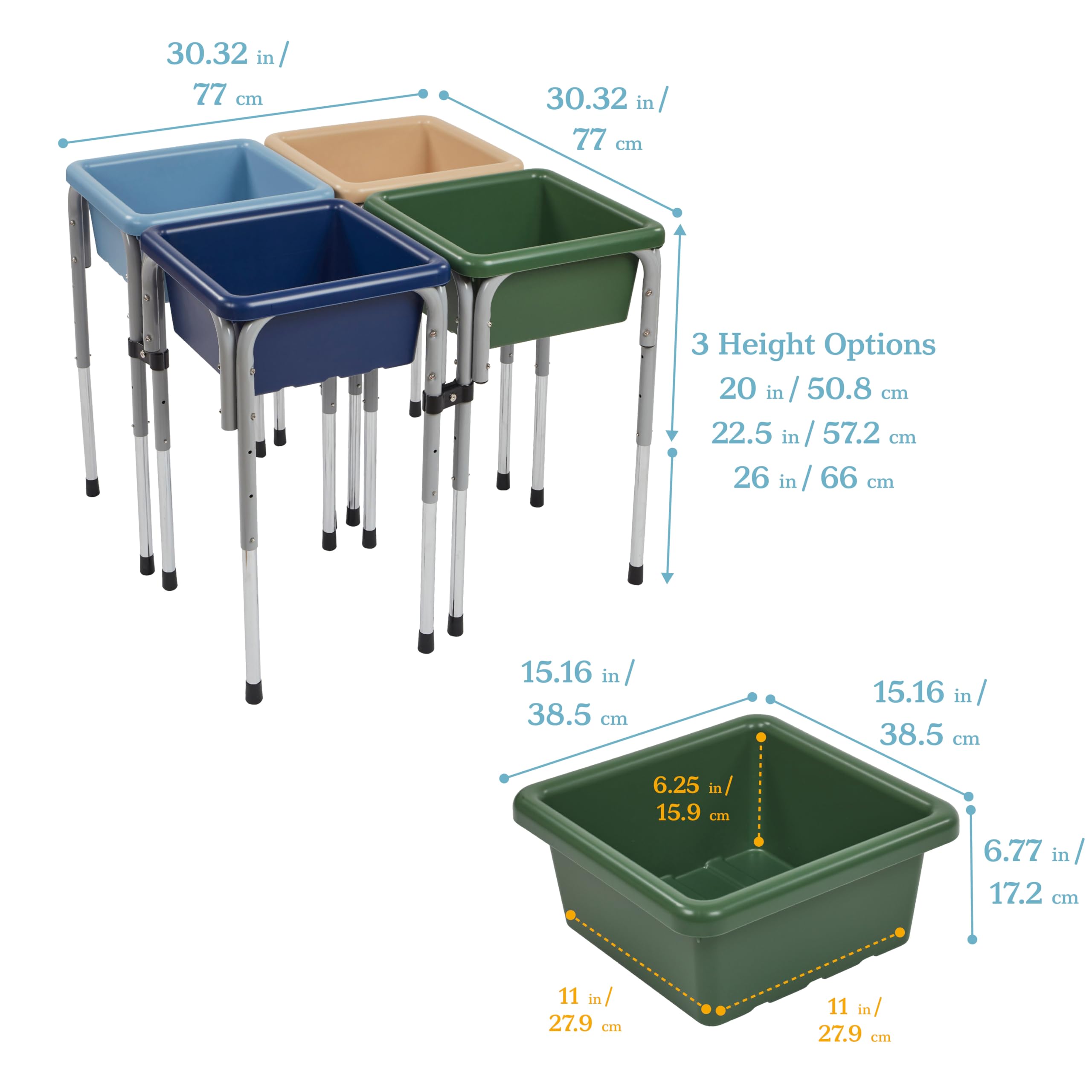Foto 3 pulgar | Mesa De Juego Ecr4kids Con 4 Estaciones Ajustables Para Arena Y Agua - Venta Internacional.