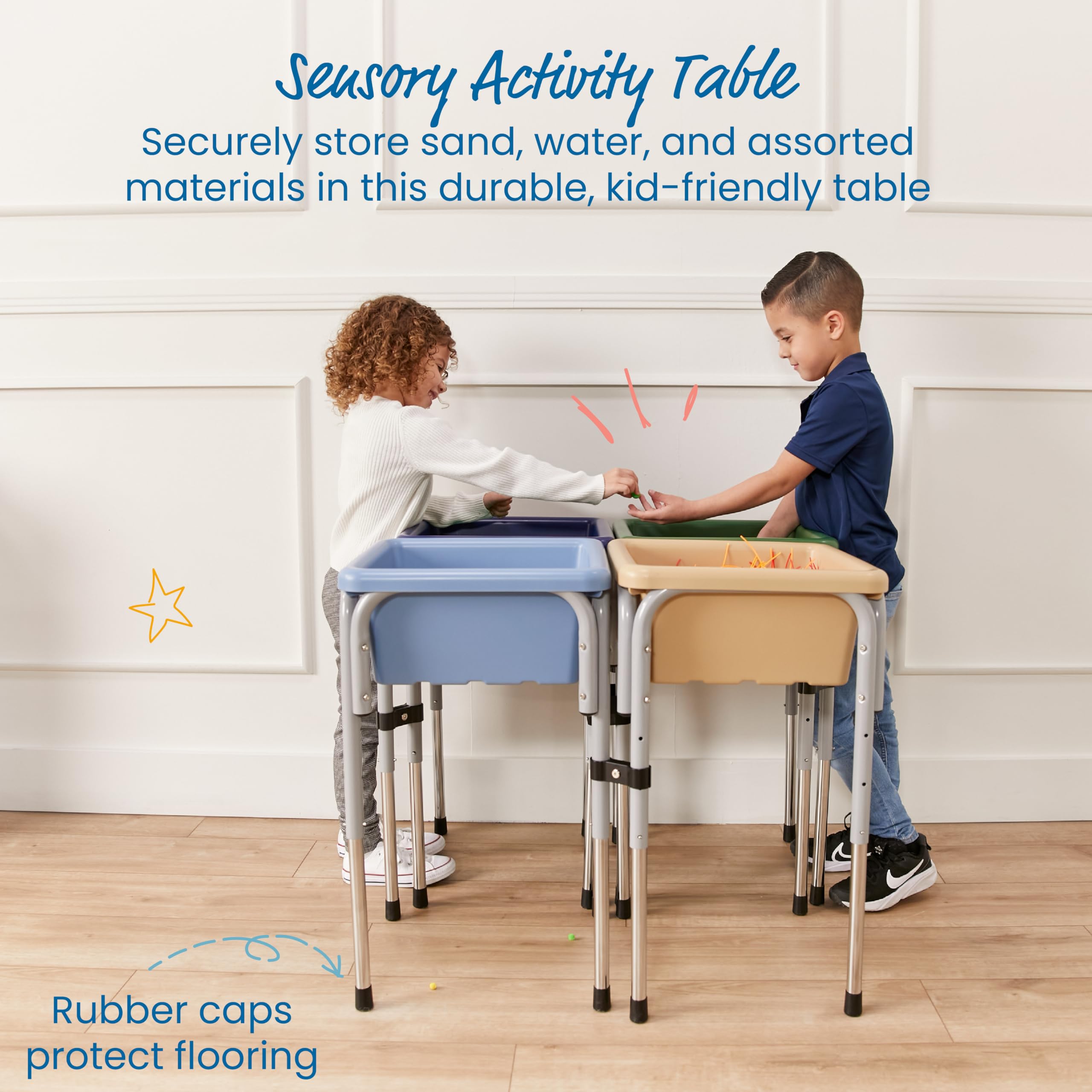 Foto 4 pulgar | Mesa De Juego Ecr4kids Con 4 Estaciones Ajustables Para Arena Y Agua - Venta Internacional.