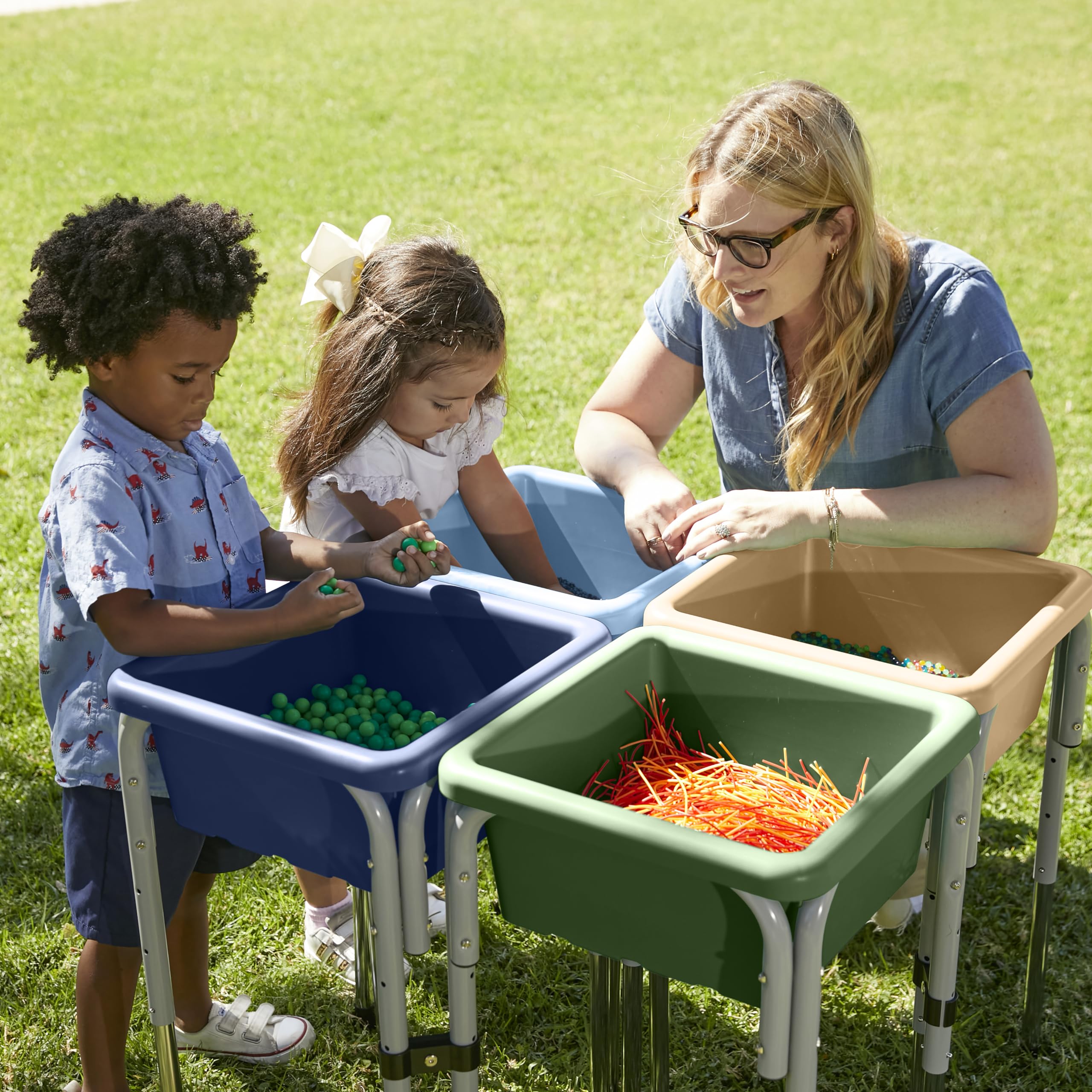 Foto 7 | Mesa De Juego Ecr4kids Con 4 Estaciones Ajustables Para Arena Y Agua - Venta Internacional.