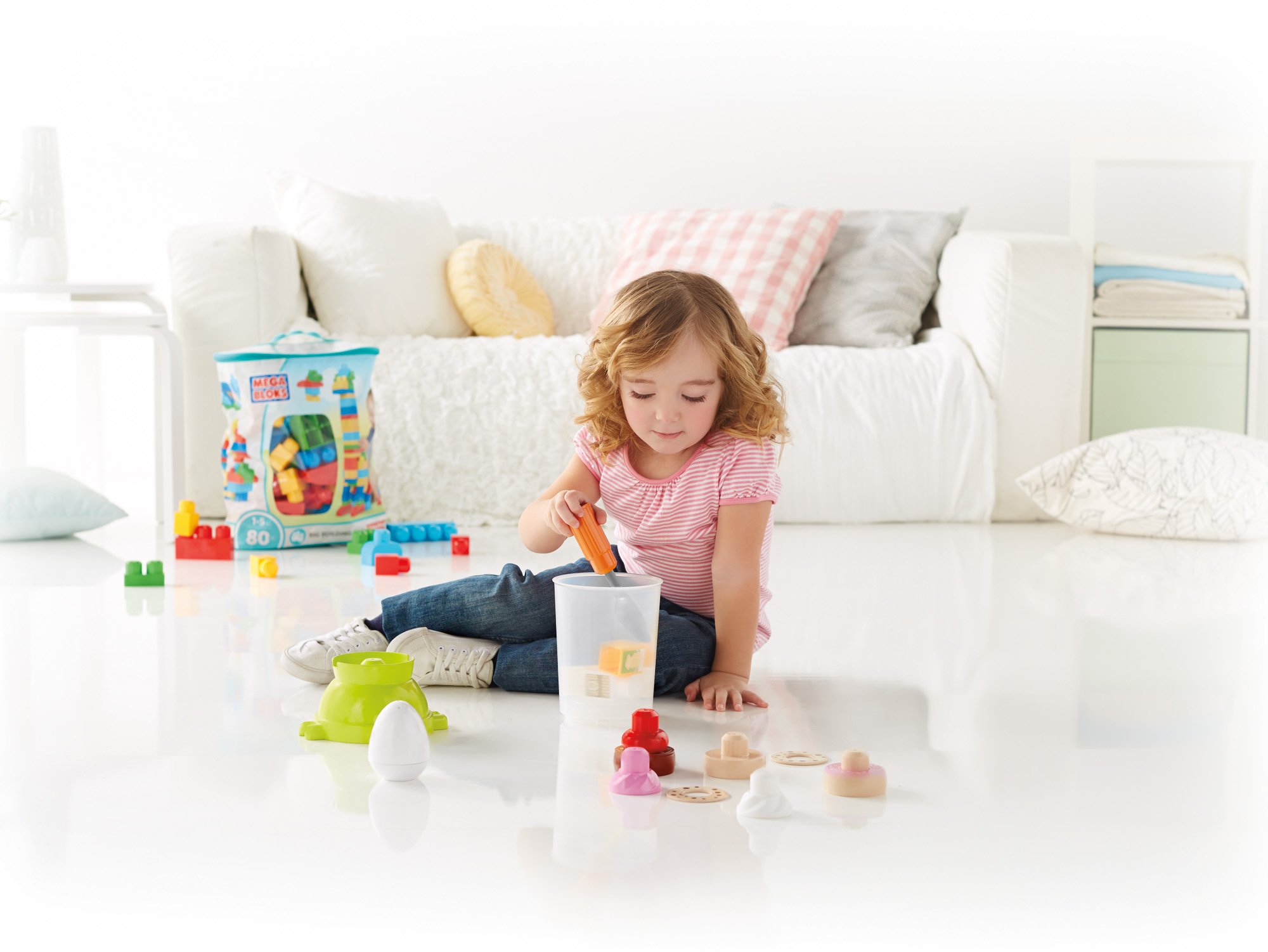 Foto 3 | Set Para Hornear Mega Bloks, Tarro Para Galletas Con Tazón Para Mezclar, 21 Piezas - Venta Internacional.