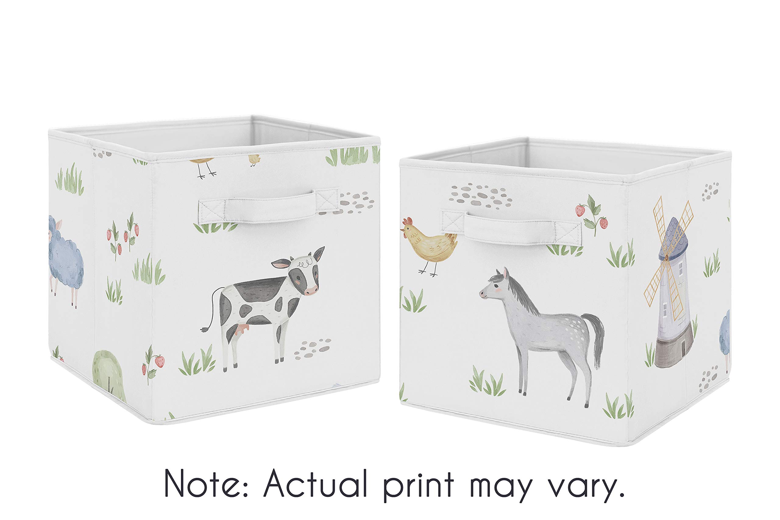 Foto 7 | Cubos De Almacenamiento Sweet Jojo Designs Farm Animals X2 - Venta Internacional.