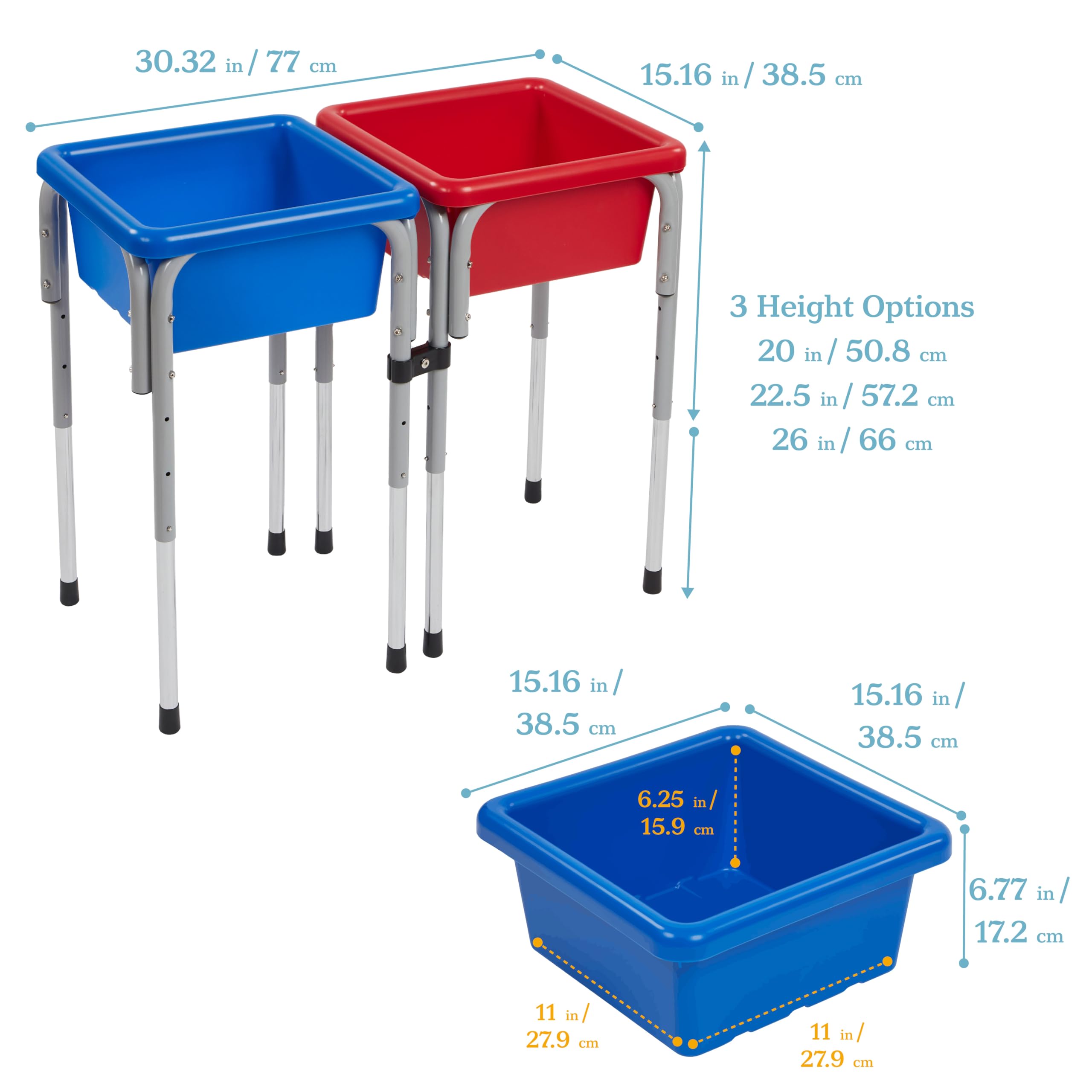 Foto 2 | Mesa De Juego Ecr4kids Con 2 Estaciones Ajustables Para Arena Y Agua - Venta Internacional.