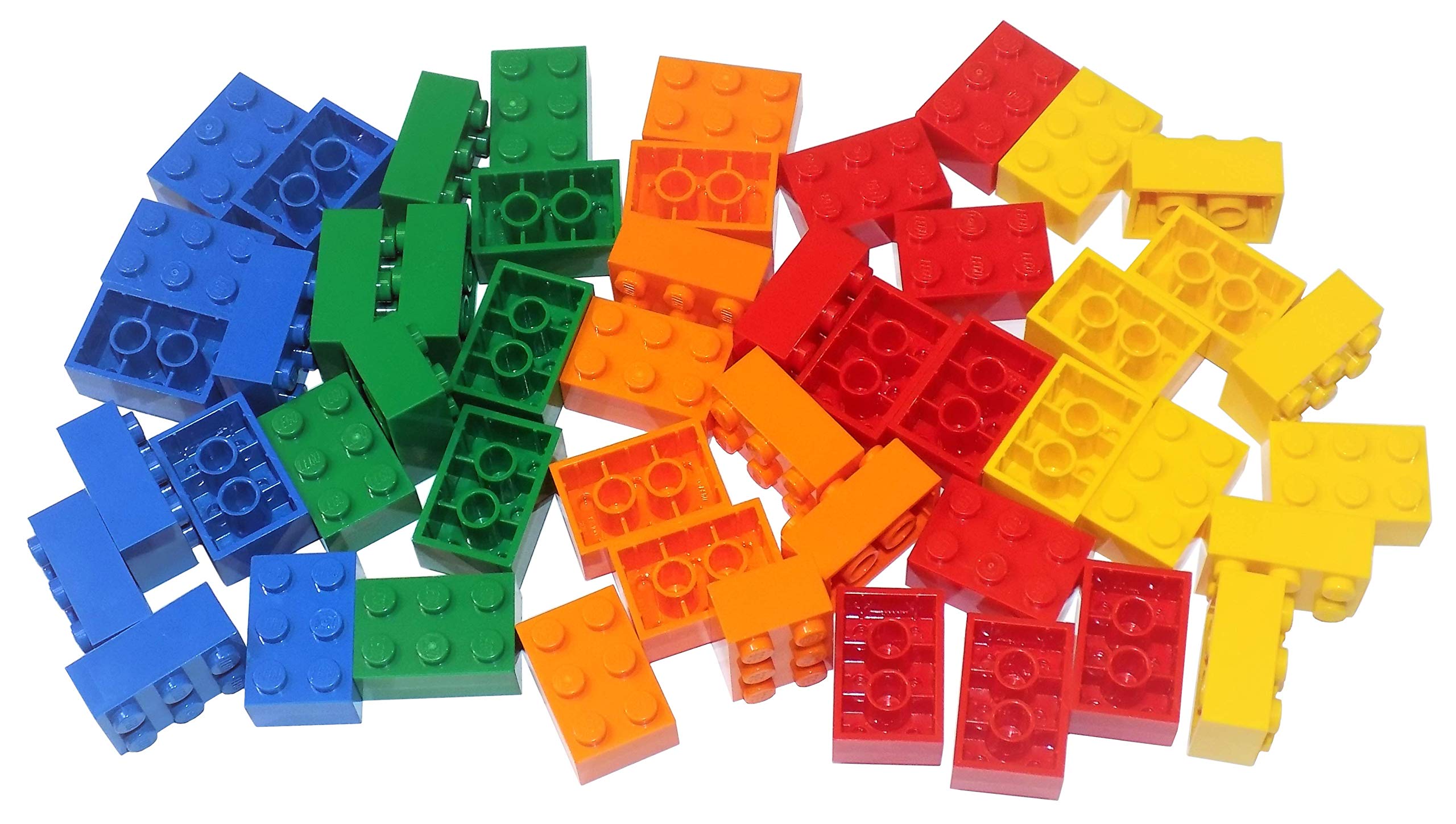 Foto 2 pulgar | Ladrillos Lego De 2 X 3 Unidades (azul, Verde, Naranja, Rojo, Amarillo), 50 Unidades - Venta Internacional.