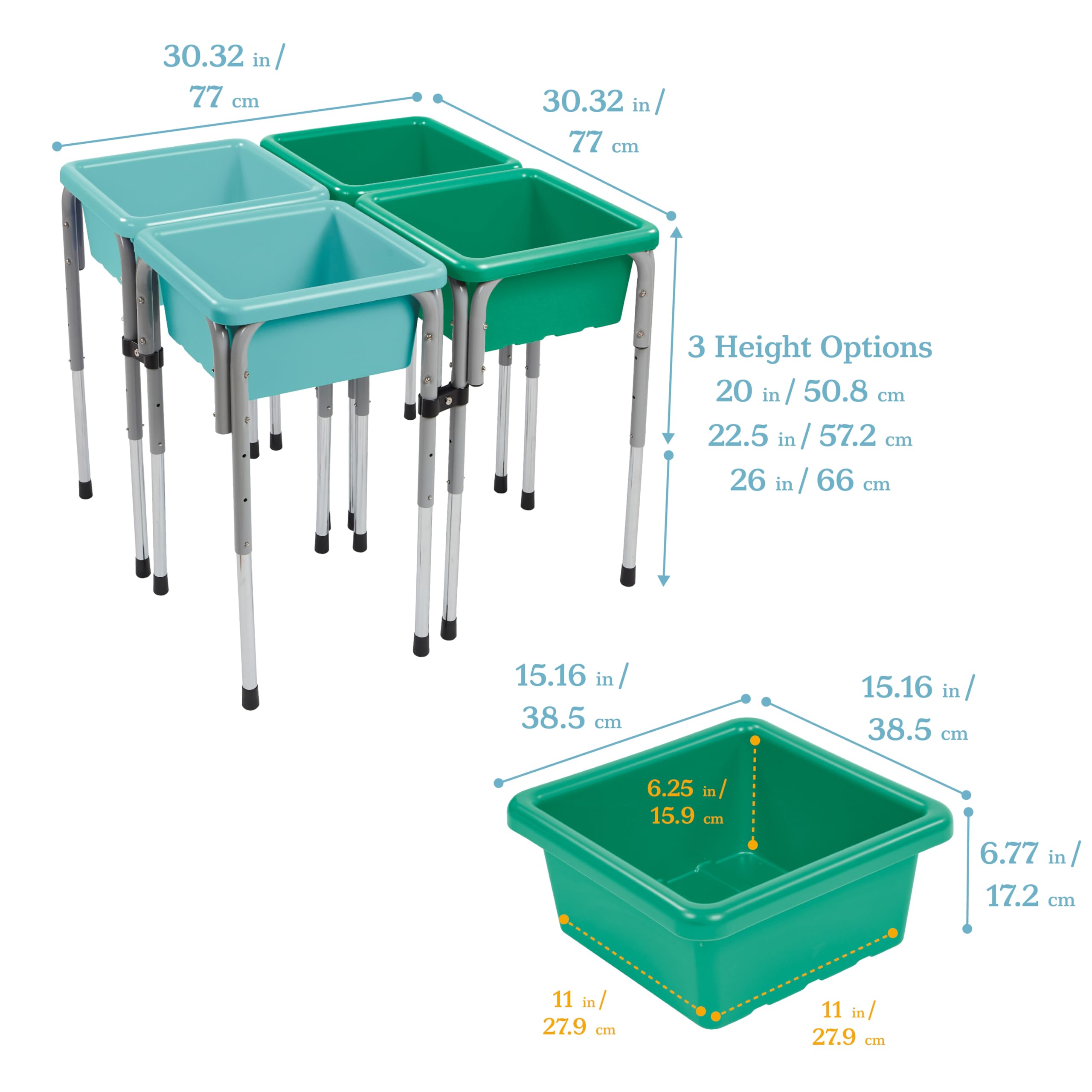 Foto 3 pulgar | Mesa De Juego Ajustable Con Arena Y Agua Ecr4kids De 4 Estaciones - Venta Internacional.