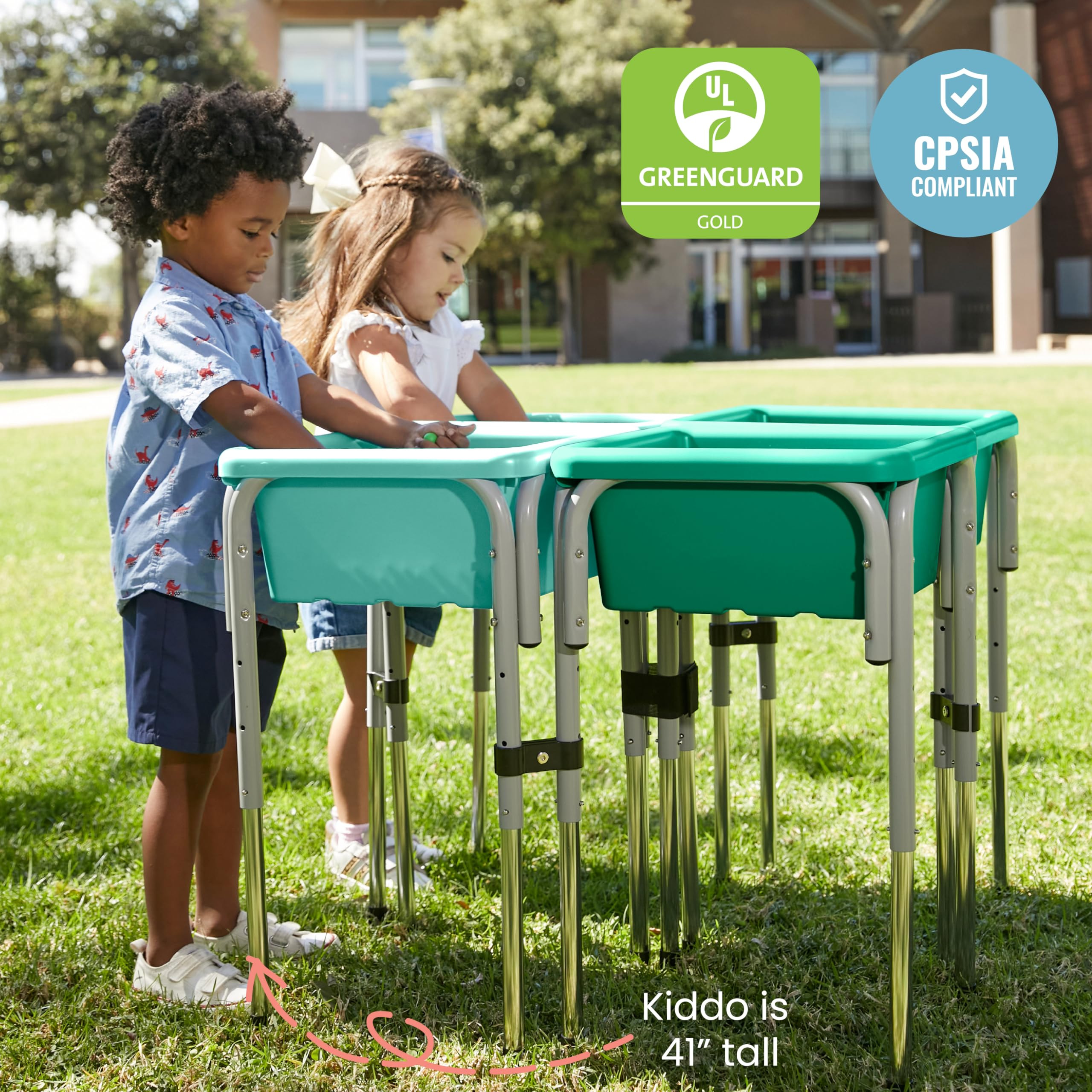 Foto 6 | Mesa De Juego Ajustable Con Arena Y Agua Ecr4kids De 4 Estaciones - Venta Internacional.