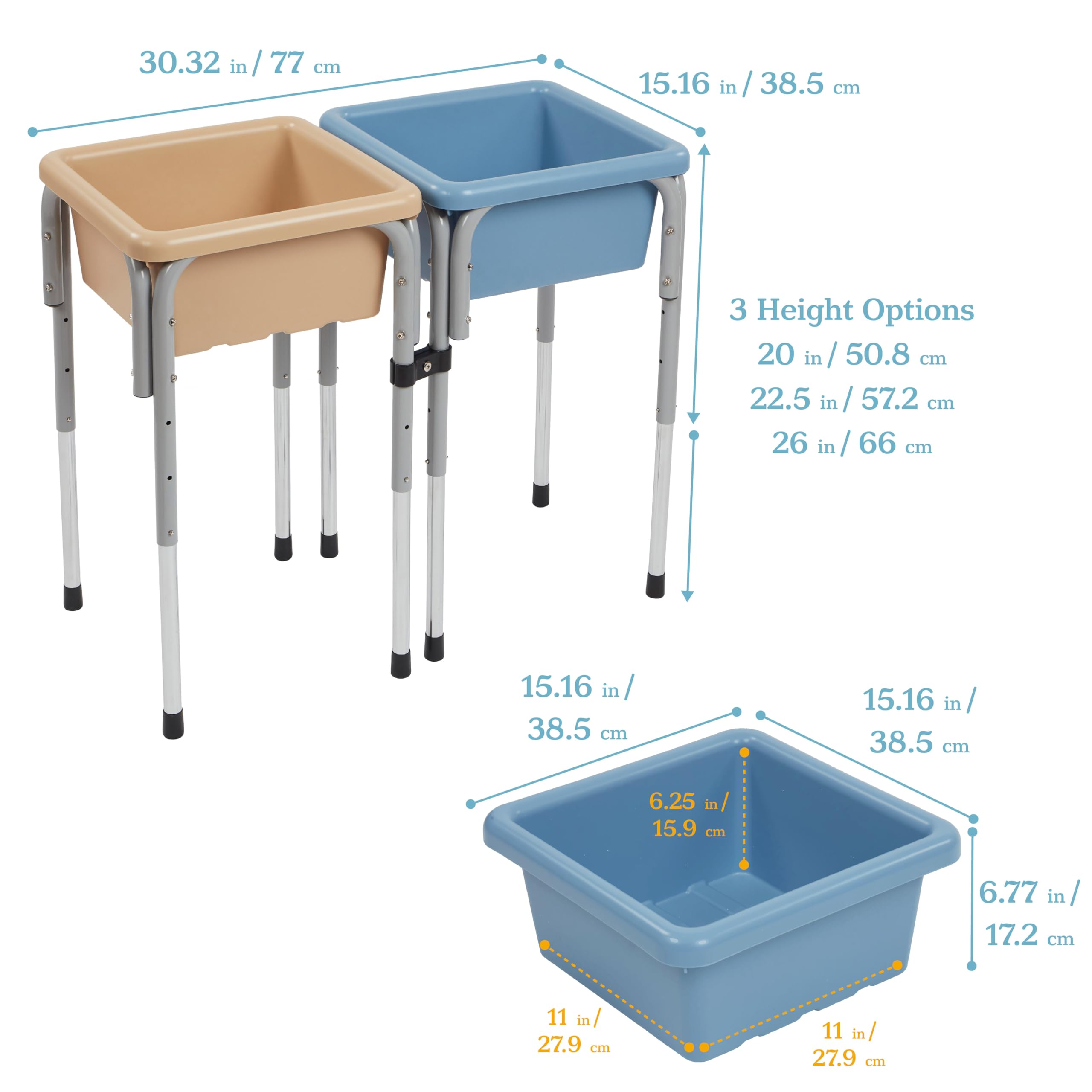 Foto 3 pulgar | Mesa De Juego Ajustable Con Arena Y Agua Ecr4kids De 2 Estaciones - Venta Internacional.