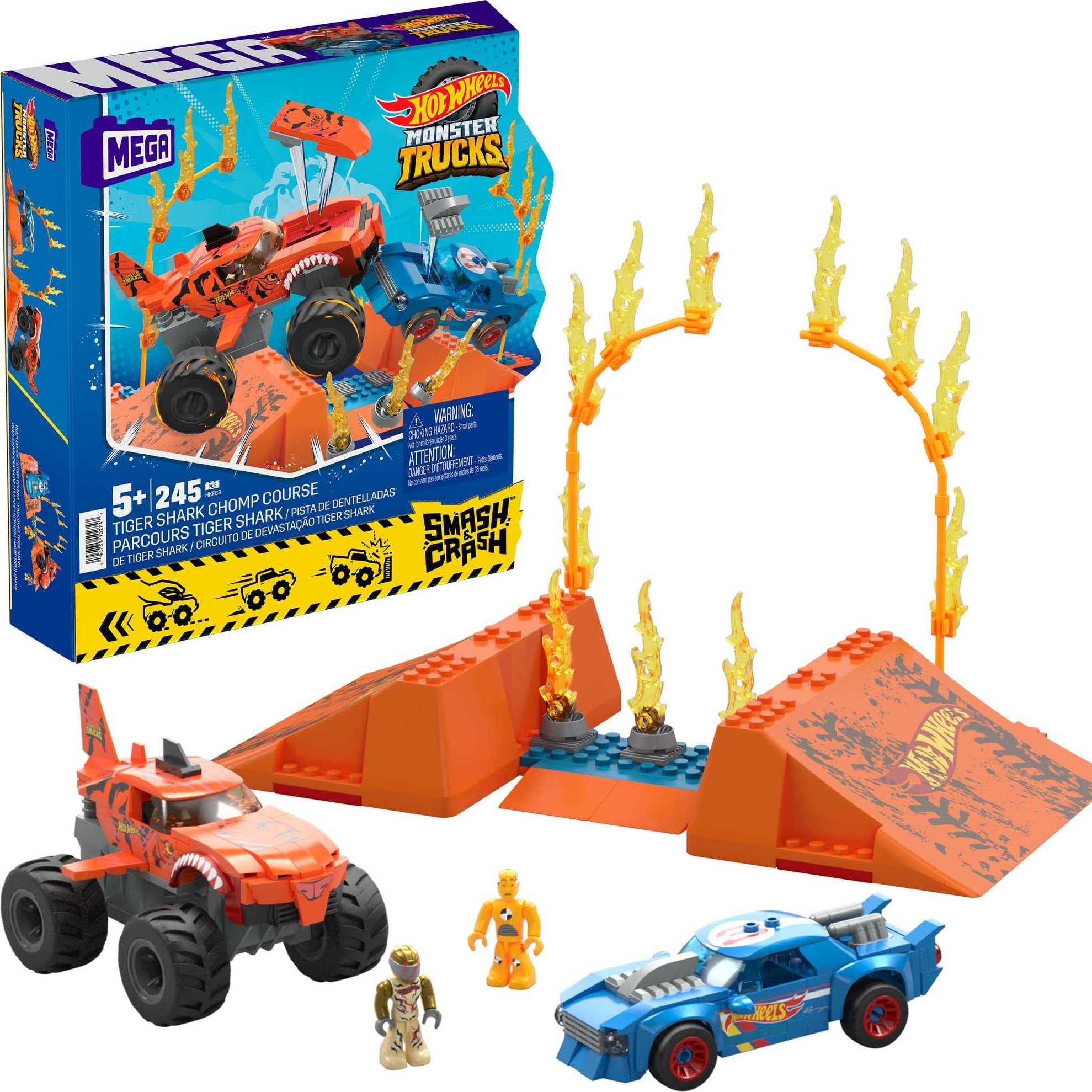 Foto 2 pulgar | Set De Construcción De Juguetes Mega Hot Wheels Monster Trucks Tiger Shark - Venta Internacional.