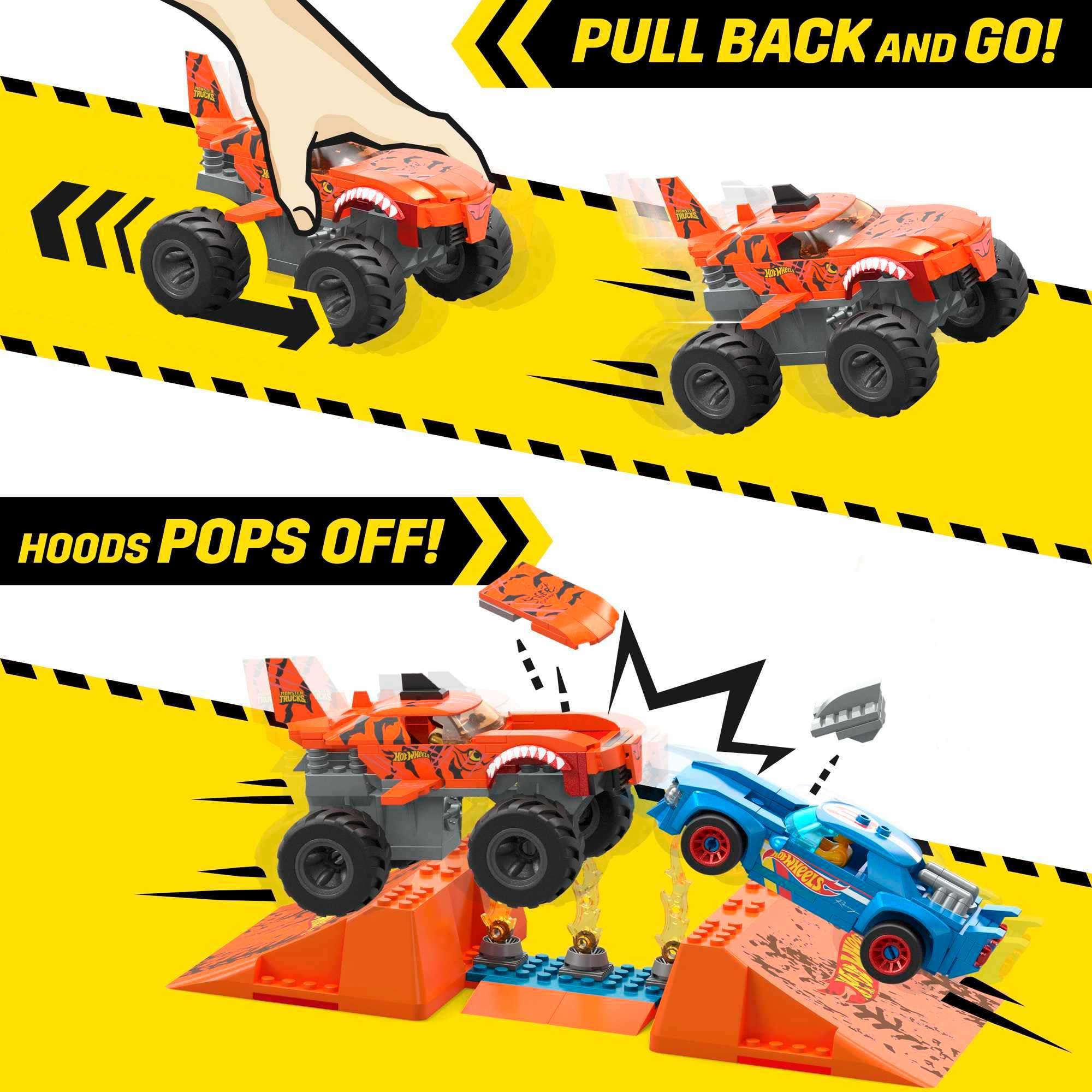 Foto 5 pulgar | Set De Construcción De Juguetes Mega Hot Wheels Monster Trucks Tiger Shark - Venta Internacional.