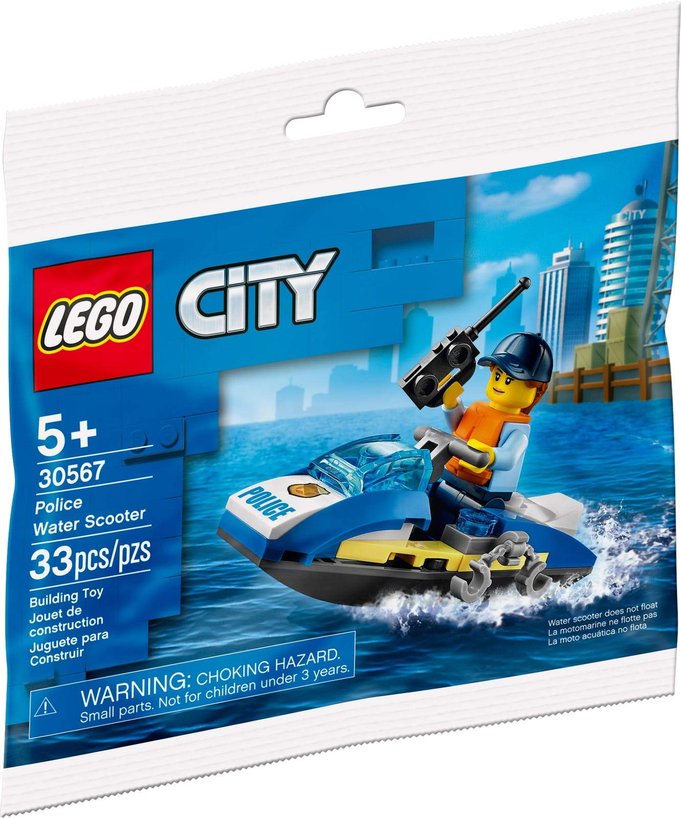 Foto 2 pulgar | Set De Construcción Lego City Police Water Scooter 33 Piezas 30567 - Venta Internacional.