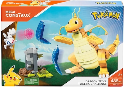 Foto 1 | Juguete De Construcción Mega Construx Pokémon Dragonite Contra Togetic - Venta Internacional.
