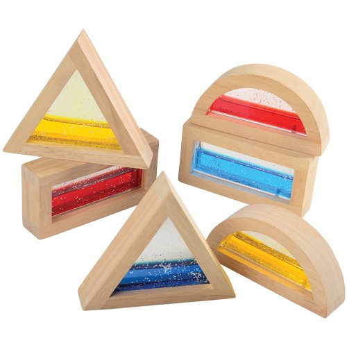 Foto 2 pulgar | Juego De Agua Con Purpurina Building Blocks Constructive Playthings, 6 Unidades - Venta Internacional.