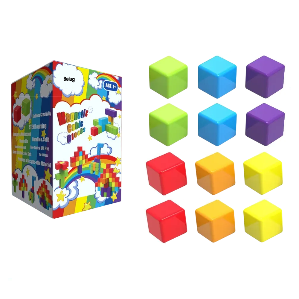 Foto 2 pulgar | Bloques Magnéticos Belug 12pz Colores