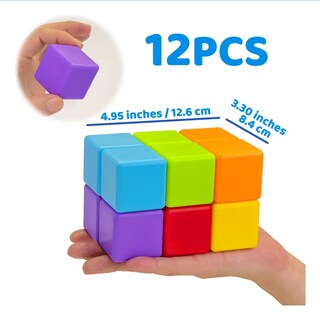 Foto 4 | Bloques Magnéticos Belug 12pz Colores