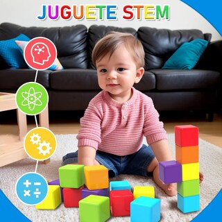 Foto 5 | Bloques Magnéticos Belug 12pz Colores