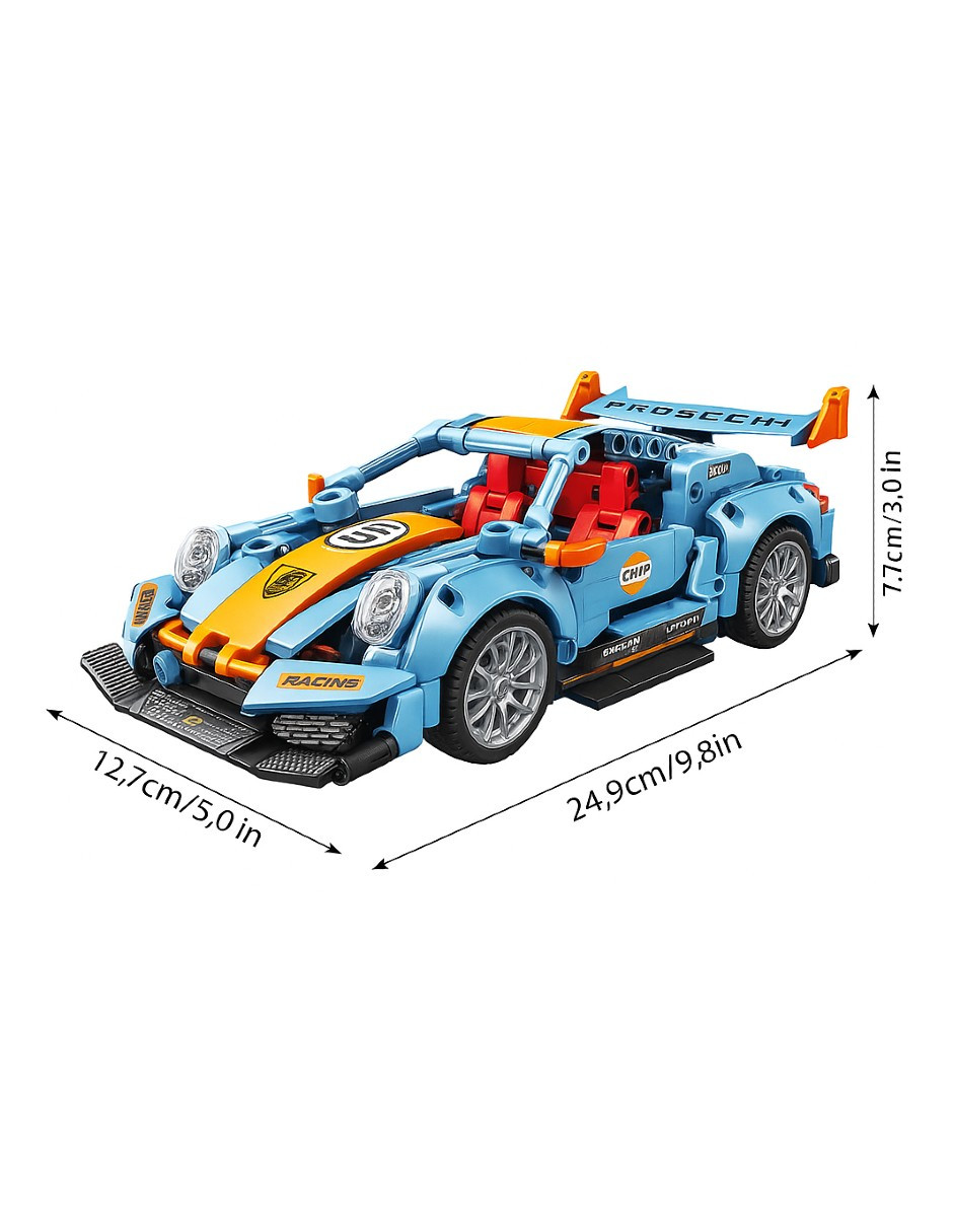 Foto 4 pulgar | Kit De Bloques De Construcción De Coche De Fórmula 1 Naranja