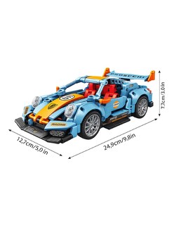 Foto 3 | Kit De Bloques De Construcción De Coche De Fórmula 1 Naranja