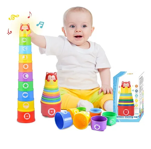Foto 2 pulgar | 10 Pcs Tazas Apilables Xtellar  Juguete Montessori Educación Temprana