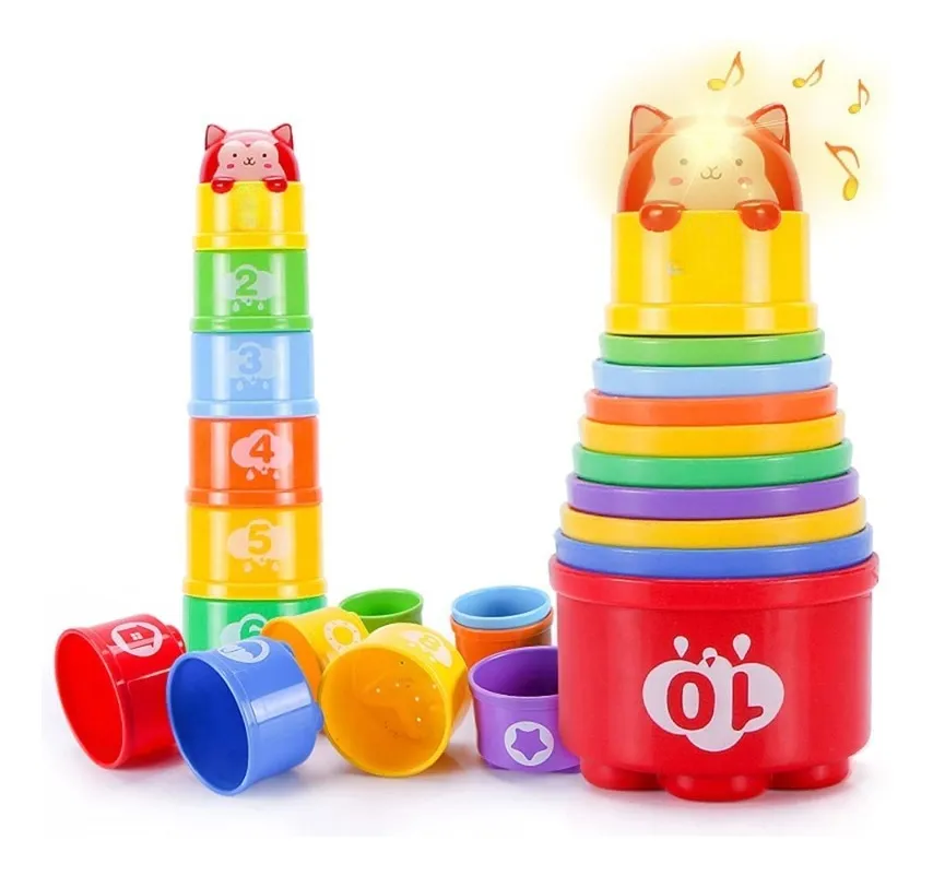 Foto 3 pulgar | 10 Pcs Tazas Apilables Xtellar  Juguete Montessori Educación Temprana