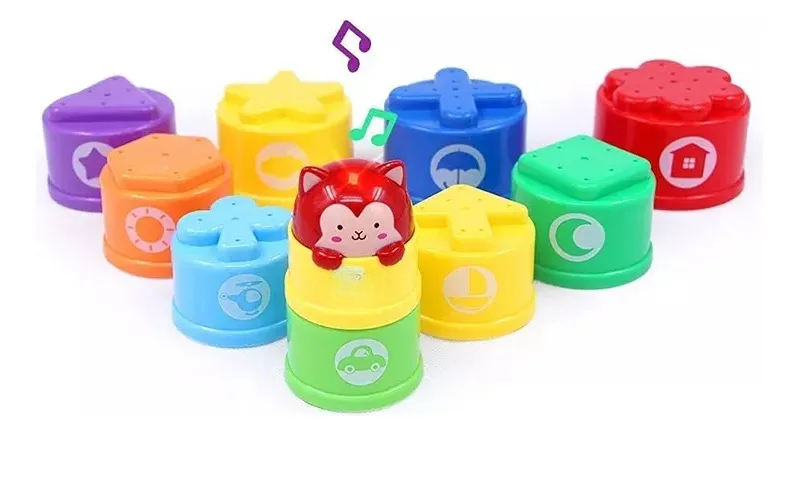 Foto 4 pulgar | 10 Pcs Tazas Apilables Xtellar  Juguete Montessori Educación Temprana