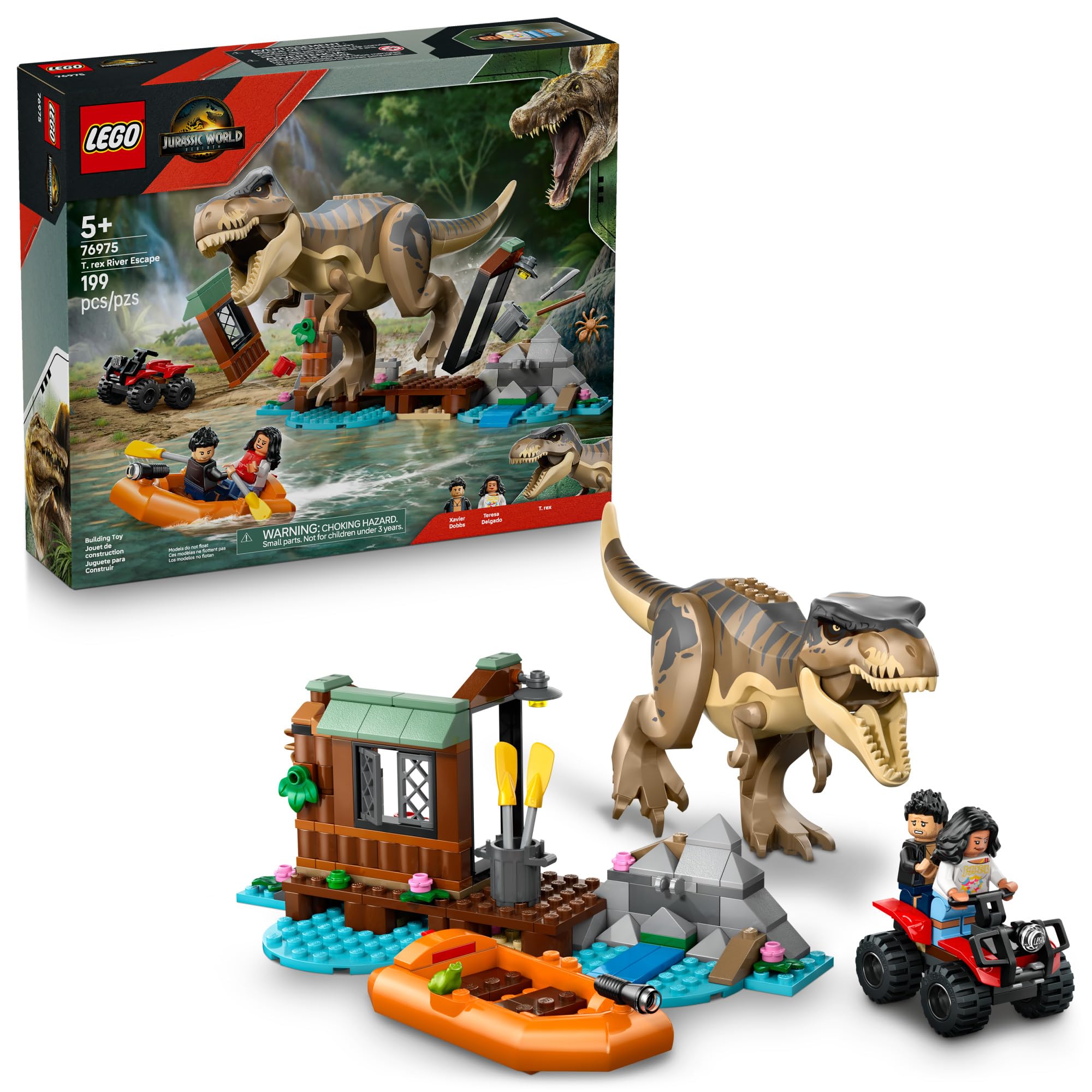 Foto 2 pulgar | Juguete De Construcción Lego Jurassic World T. Rex River Escape 76975 - Venta Internacional.