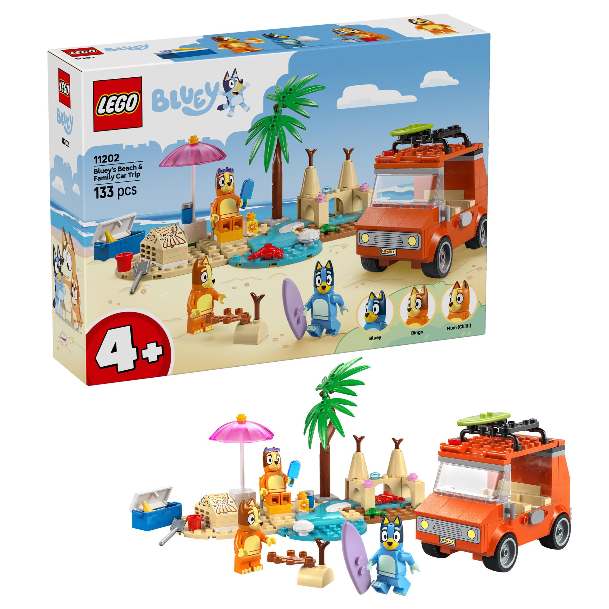 Foto 2 pulgar | Juguete Lego Bluey: Bluey's Beach & Family Car Trip 11202  Más De 4 Años - Venta Internacional.
