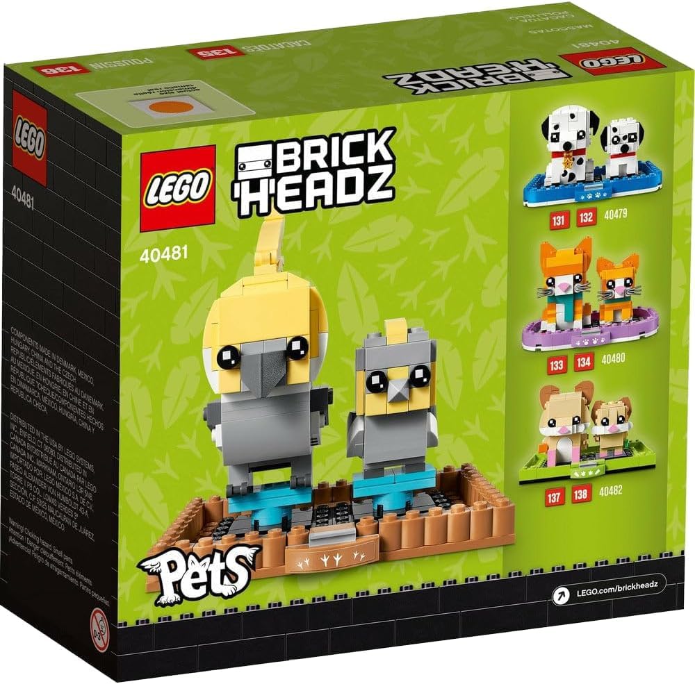 Foto 6 pulgar | Juguete Lego Brickheadz Pets Cockatiel 40481 Bird 219 Piezas - Venta Internacional.