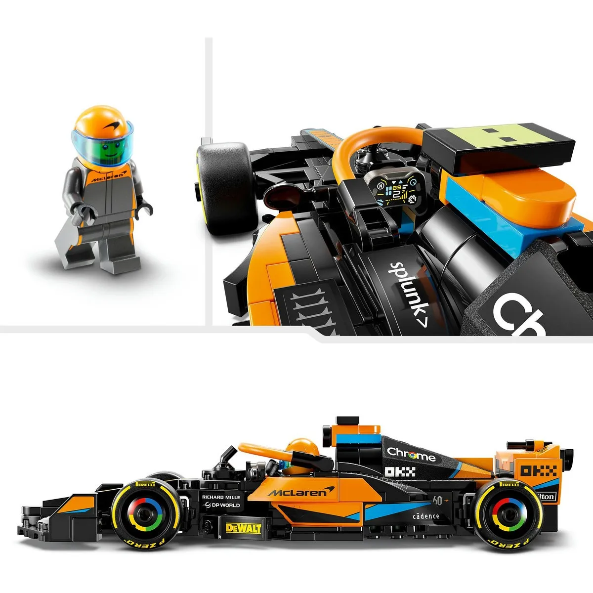 Foto 4 pulgar | Coche De Carreras  Belug 245pz Negro Naranja