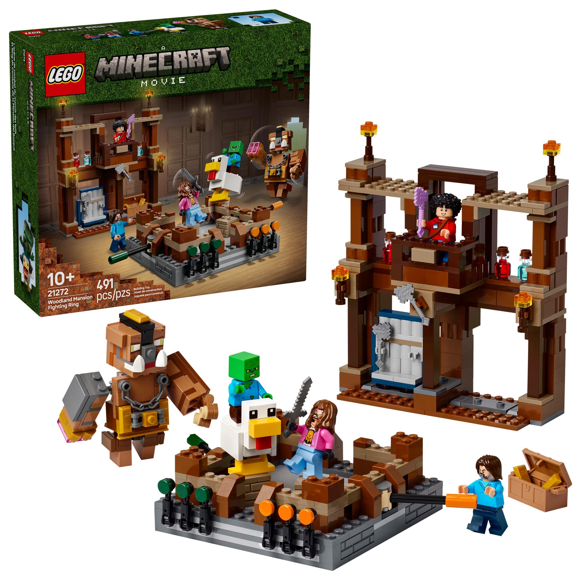 Juguete De Construcción Lego Minecraft Woodland Mansion Fighting Ring - Venta Internacional.