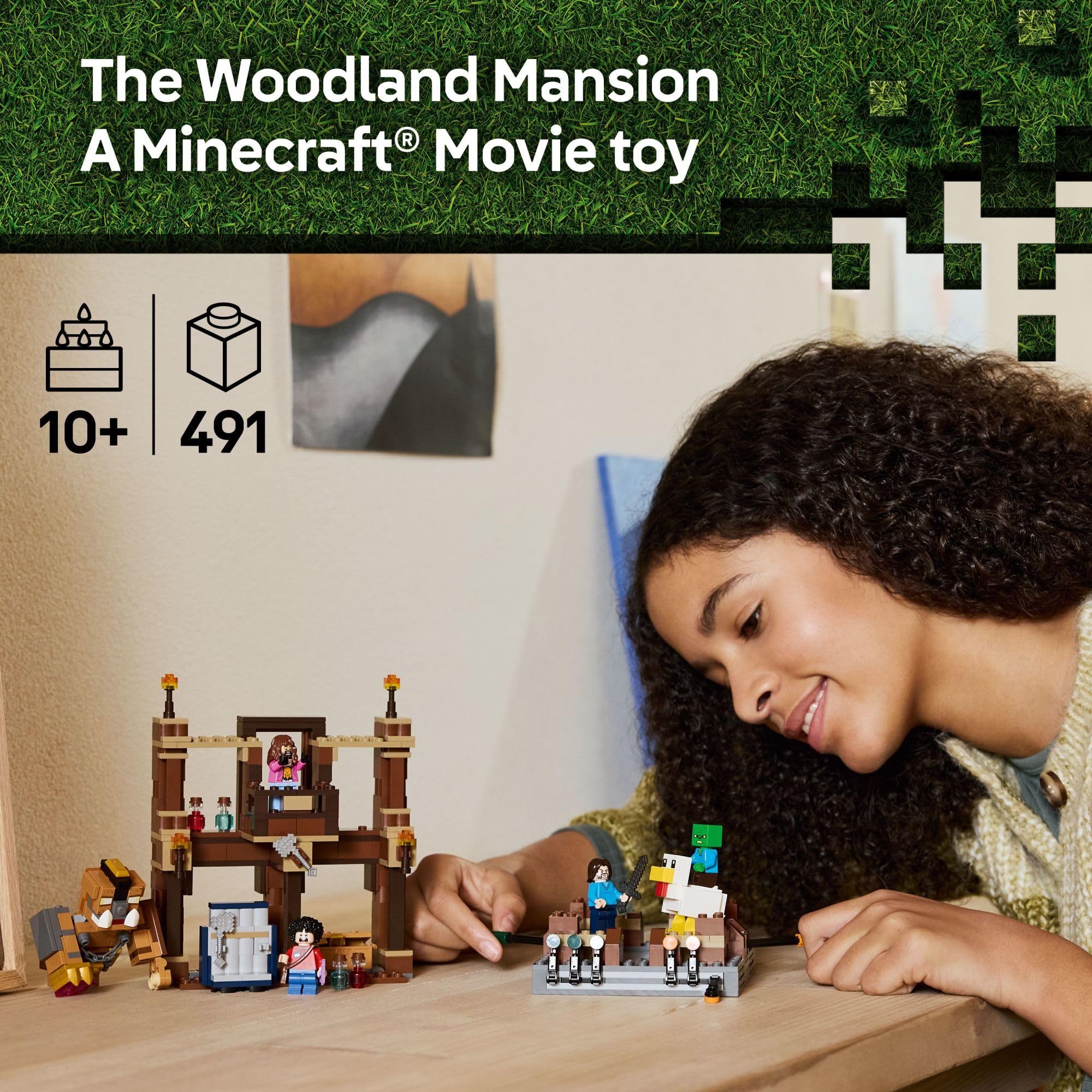 Foto 2 | Juguete De Construcción Lego Minecraft Woodland Mansion Fighting Ring - Venta Internacional.