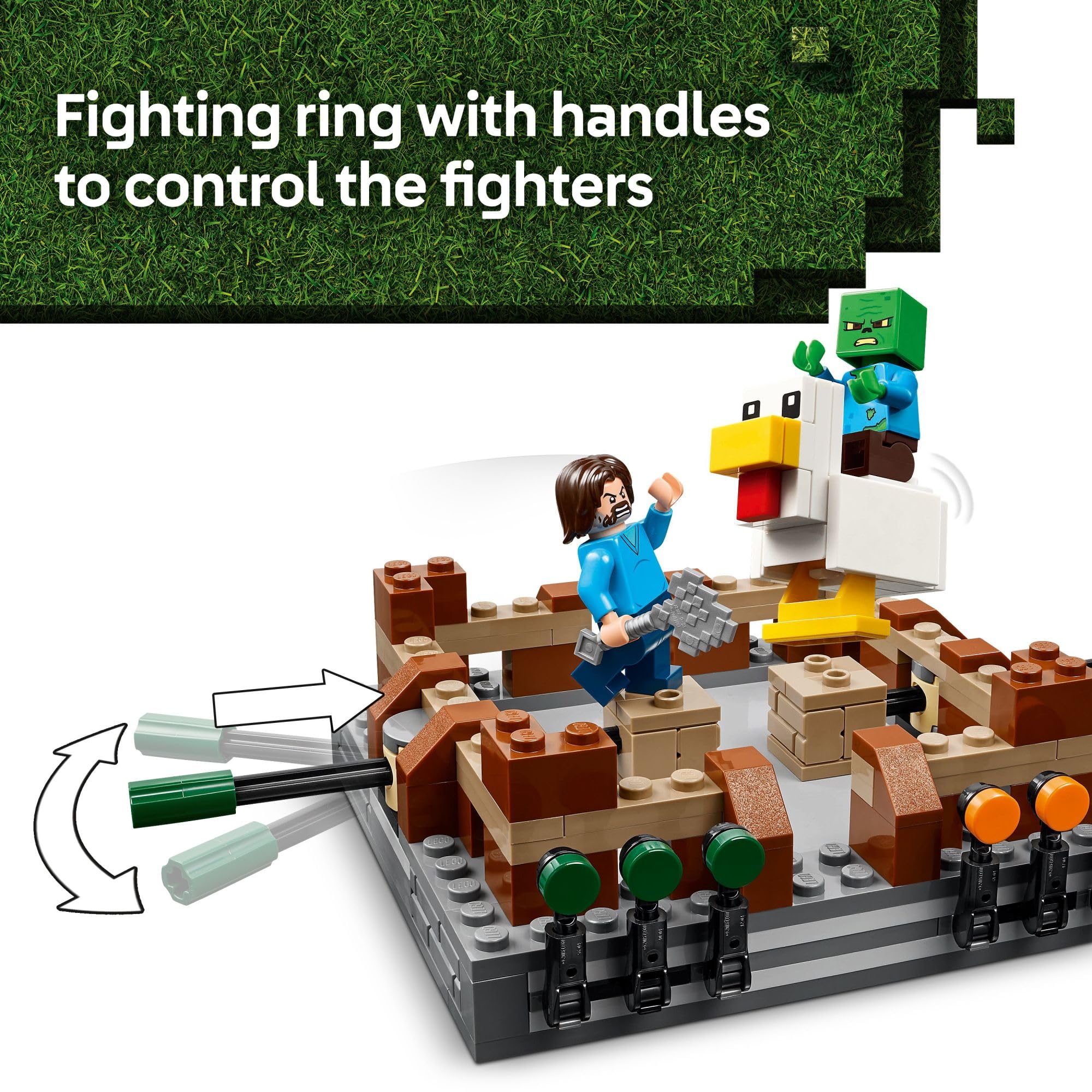 Foto 3 | Juguete De Construcción Lego Minecraft Woodland Mansion Fighting Ring - Venta Internacional.