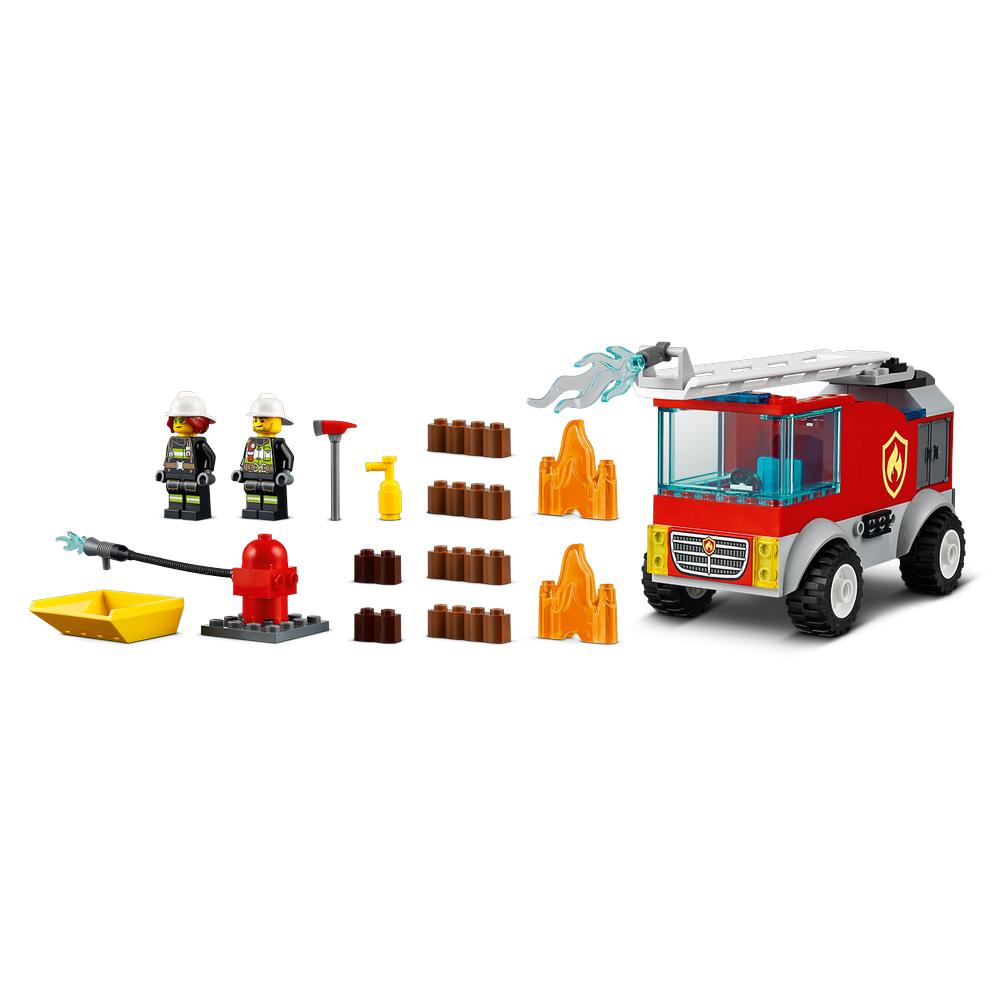 Foto 3 | Lego City Camión de Bomberos con Escalera 60280